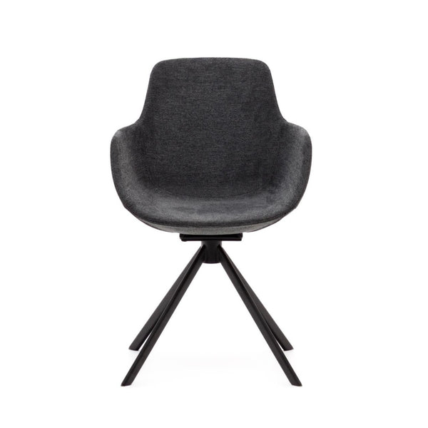 Krzesło obrotowe w tkaninie szenilowej TISSIANA ciemnoszary La Forma    Eye on Design