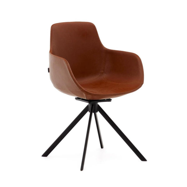 Krzesło obrotowe TISSIANA brązowa ekoskóra La Forma    Eye on Design