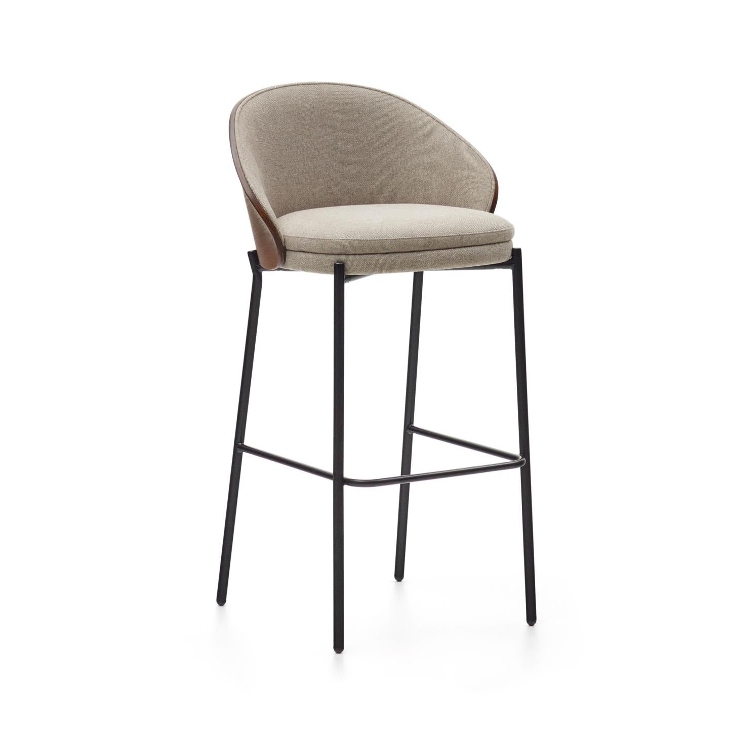 Krzesło barowe EAMY jasnobrązowy z wykończeniem wenge La Forma 65 cm   Eye on Design