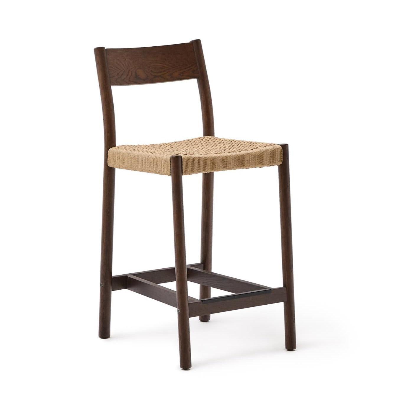 Krzesło barowe YALIA orzechowe drewno dębowe La Forma    Eye on Design