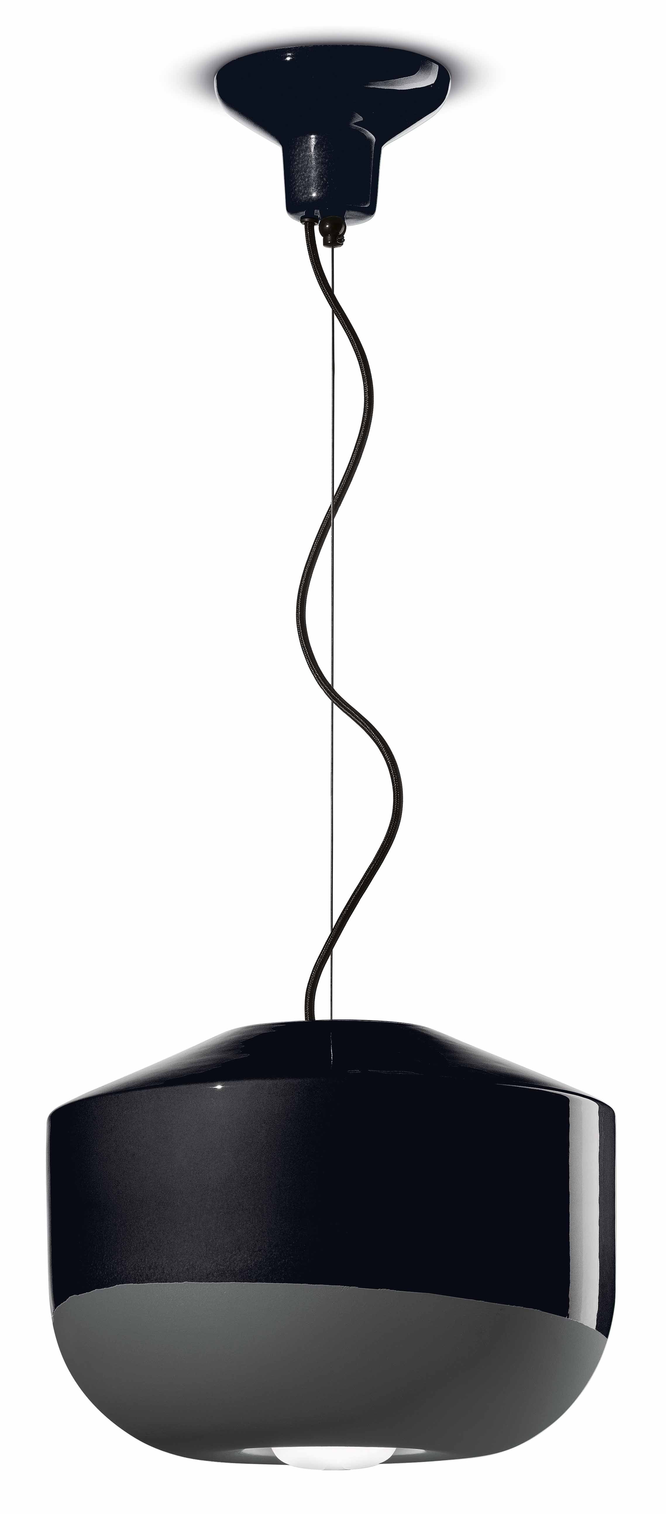 Lampa wisząca ceramiczna BELLOTA czarny