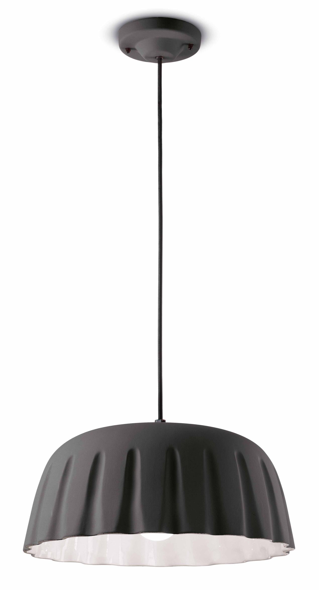 MADAME GRES dark gray ceramic pendant lamp