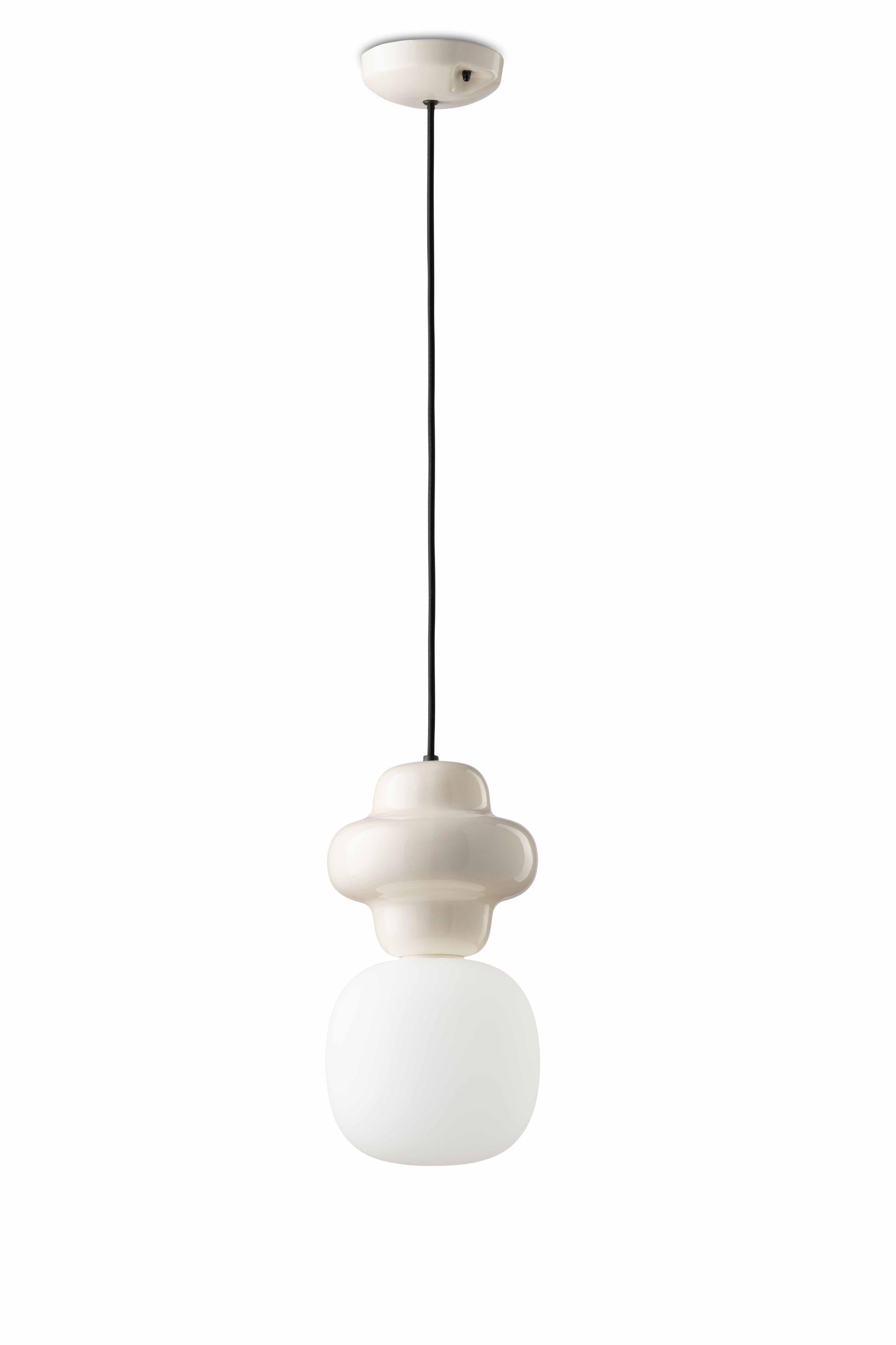 Lampa wisząca ceramiczna COPACABANA kremowy