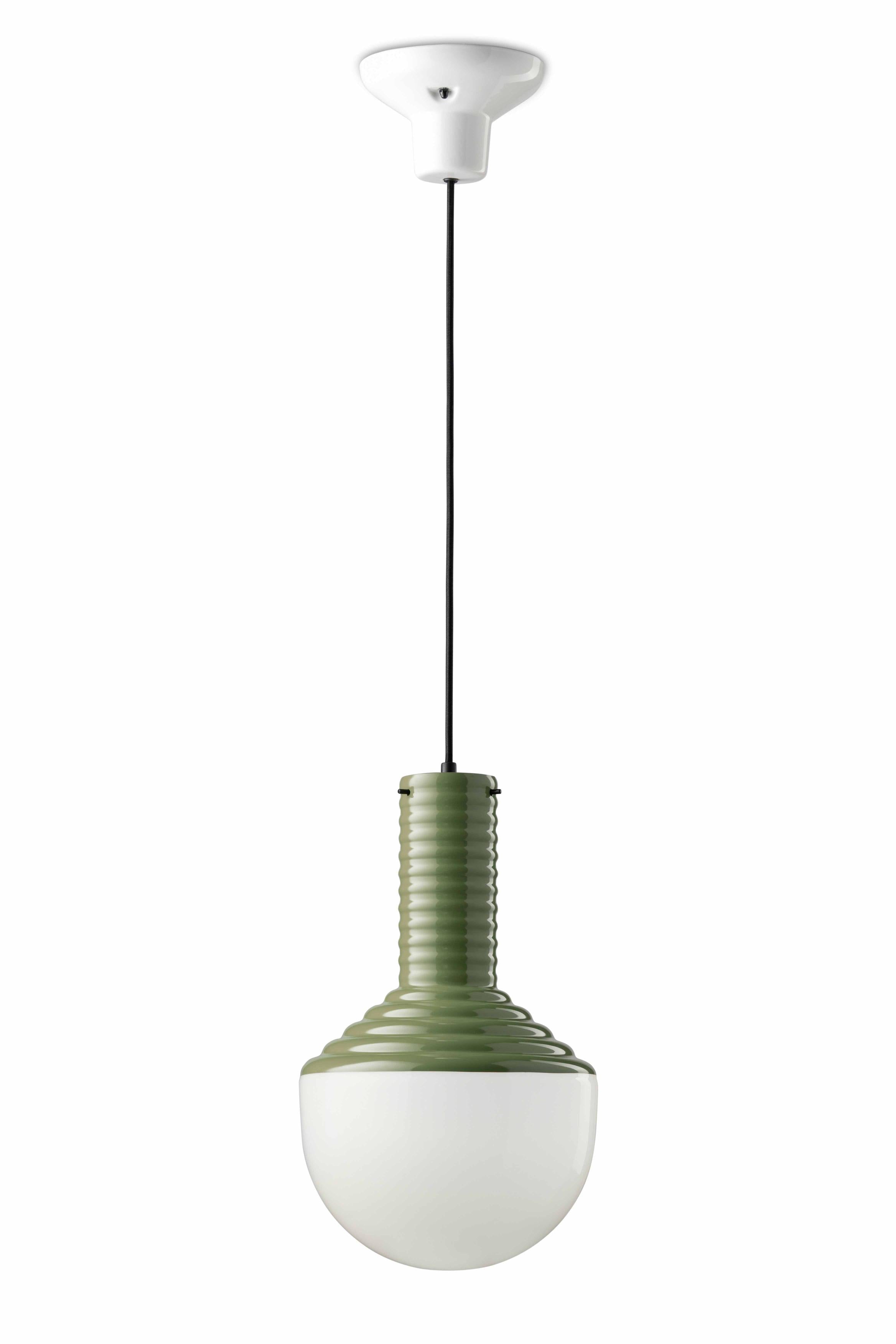 Lampa wisząca ceramiczna SELARÒN szałwiowy zielony