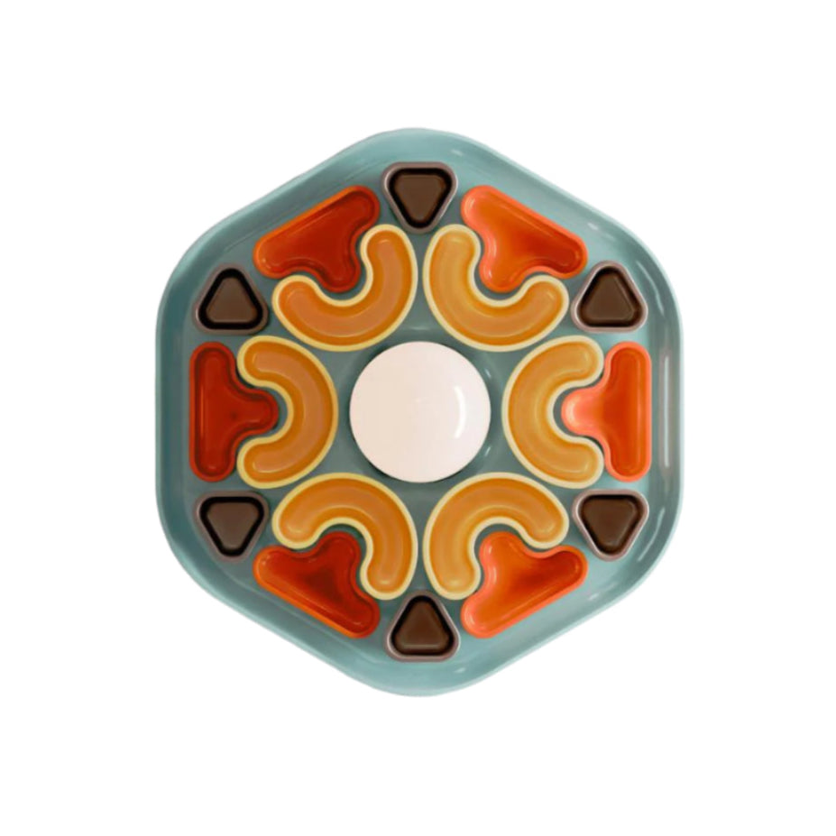 Kinkiet ceramiczny PHYTIA niebieski z żółtym, pomarańczowym i brązowym