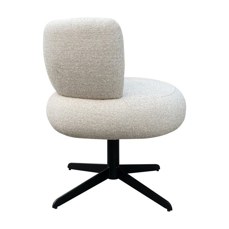 Alexis beige office chair with a black base