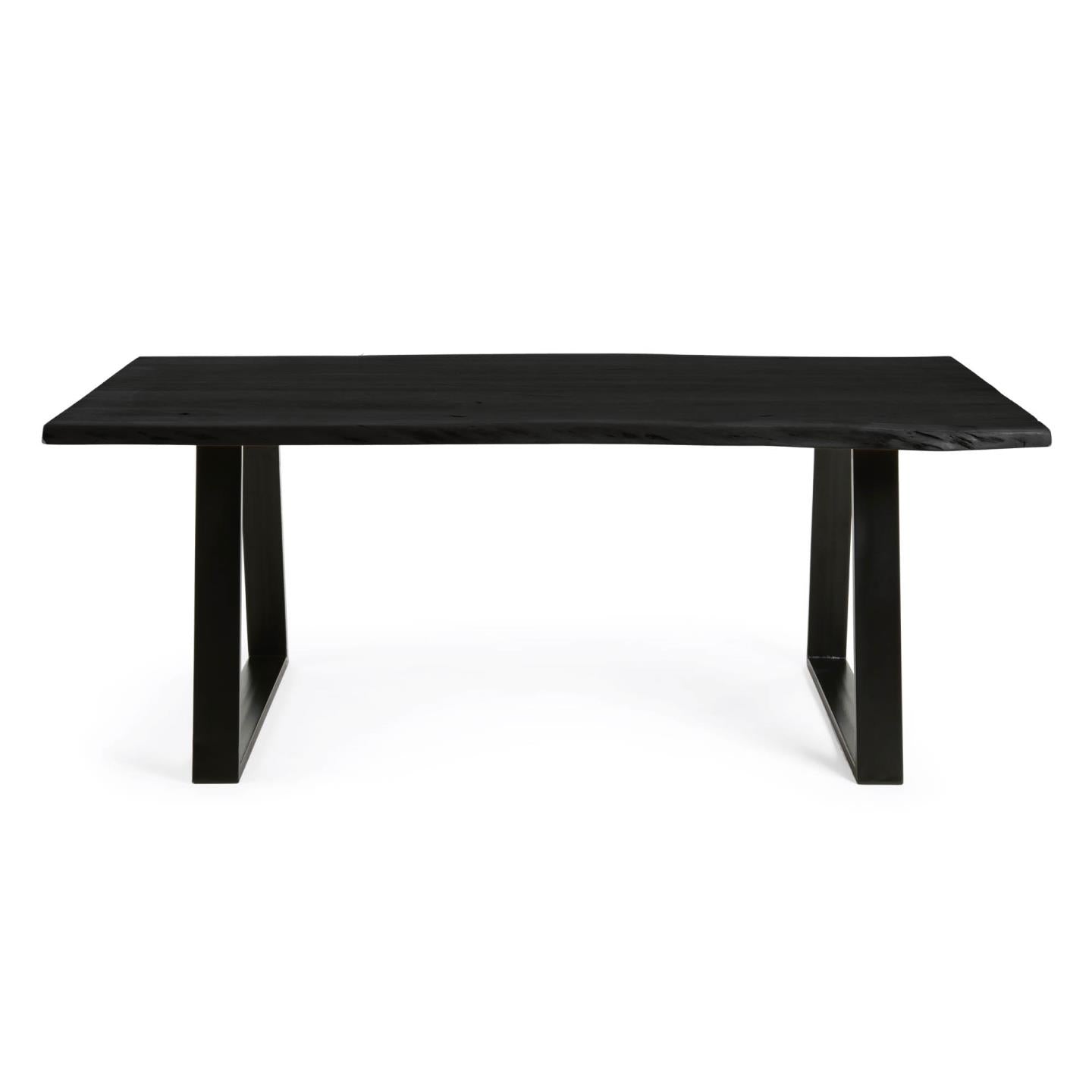 Stół ALAIA czarne drewno akacjowe z czarną podstawą La Forma    Eye on Design