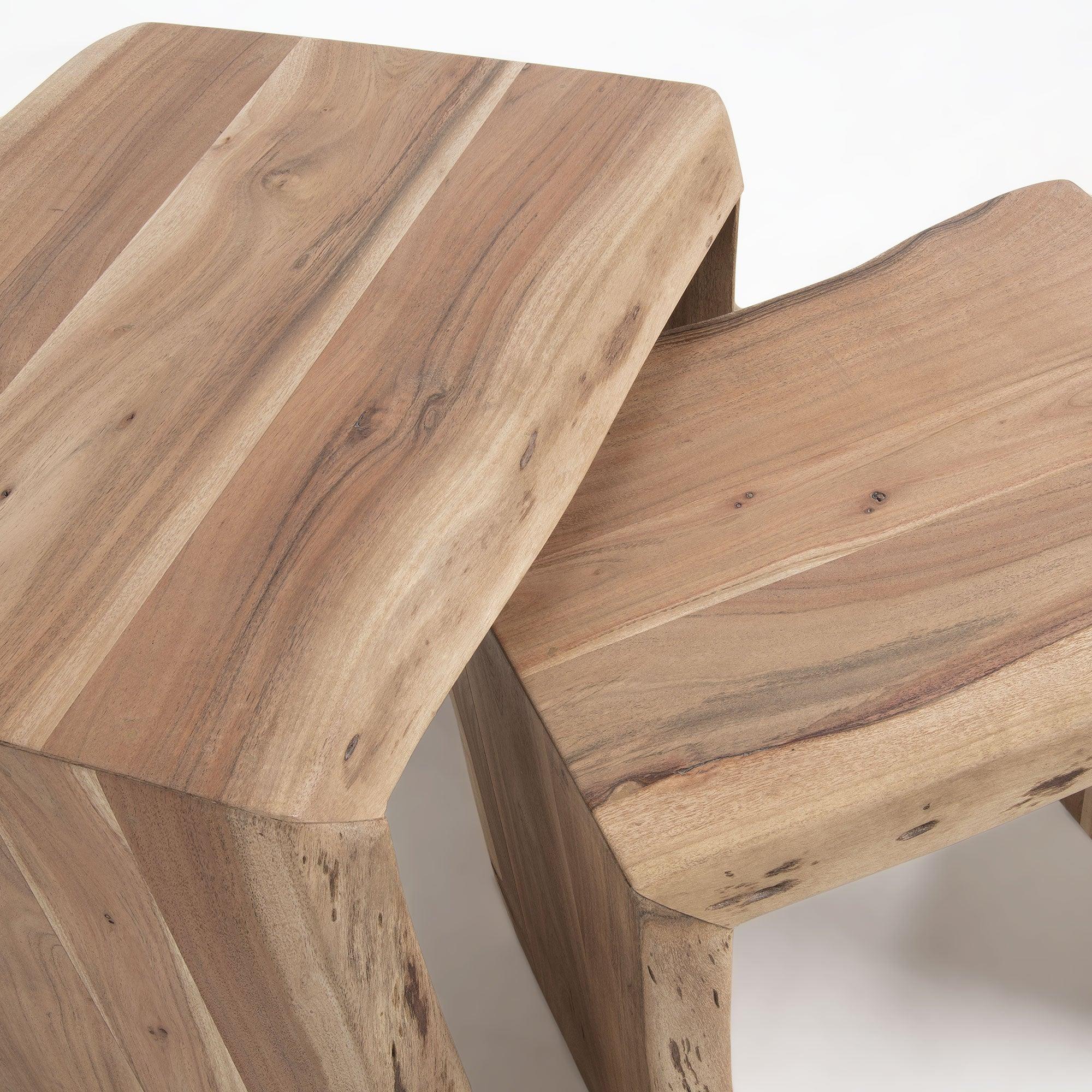 Zestaw stolików bocznych ZULEIKA lite drewno akacjowe La Forma    Eye on Design