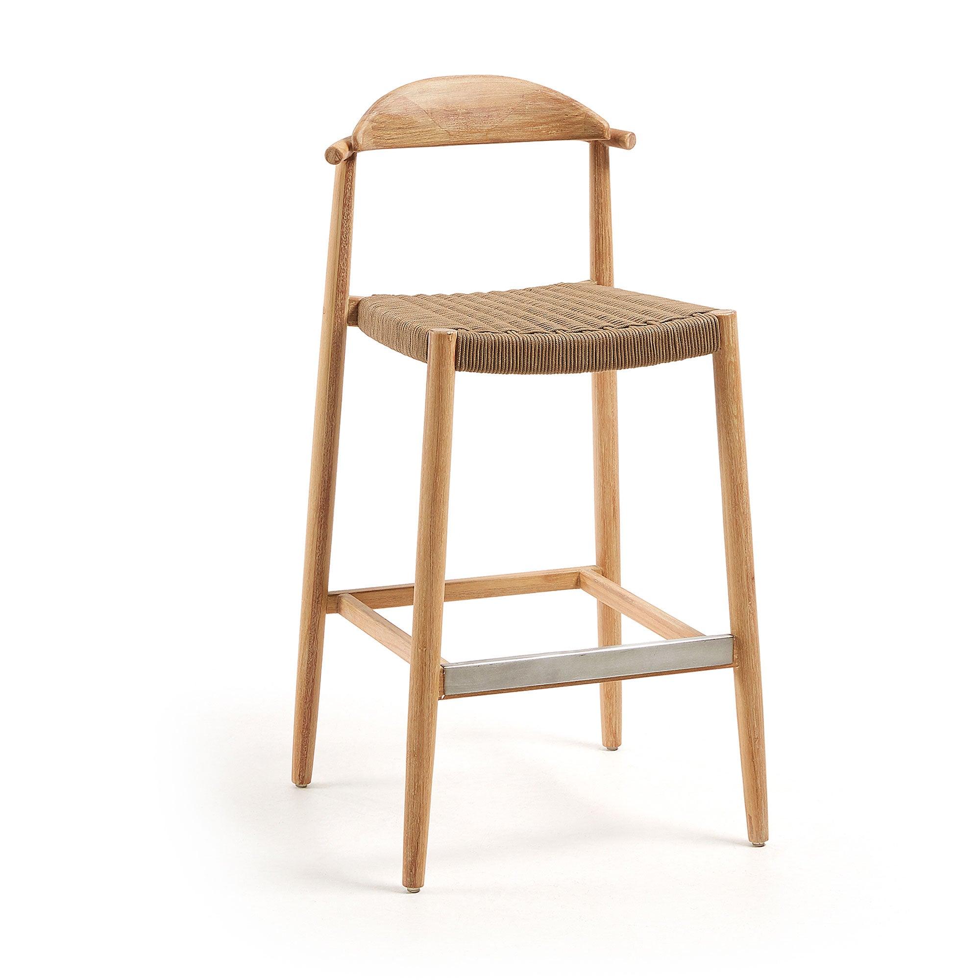 Krzesło barowe NINA lite drewno akacjowe La Forma    Eye on Design