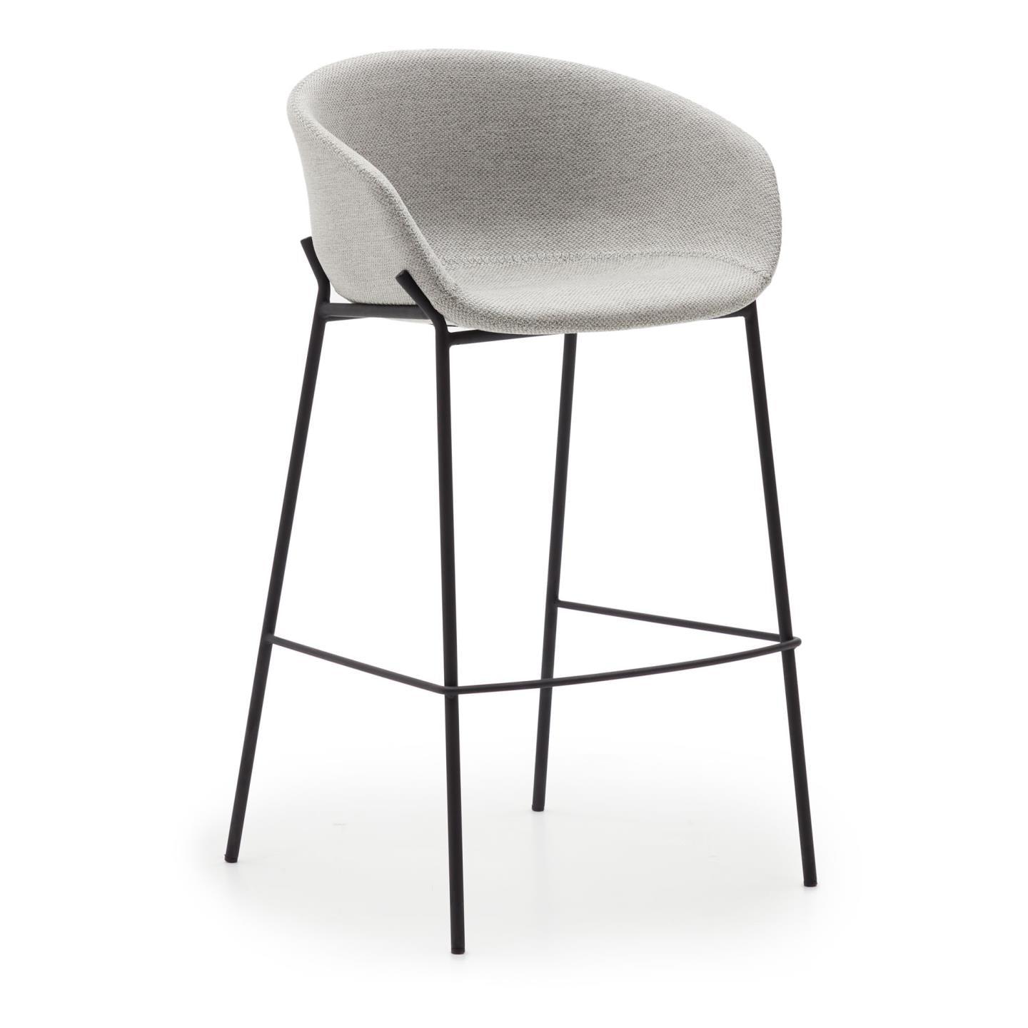 Krzesło barowe YVETTE jasnoszary La Forma 74 cm   Eye on Design