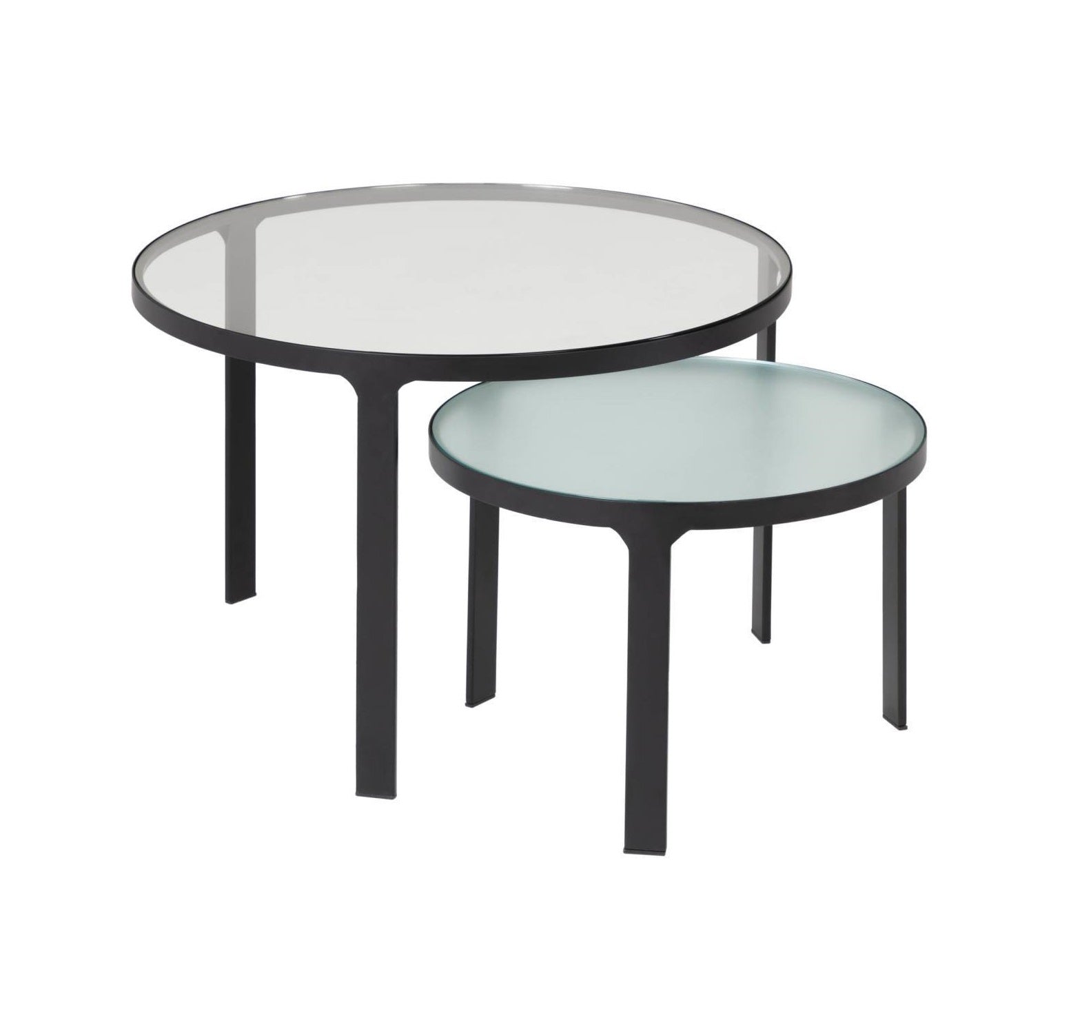 Zestaw stolików bocznych ONI szkło hartowane La Forma    Eye on Design