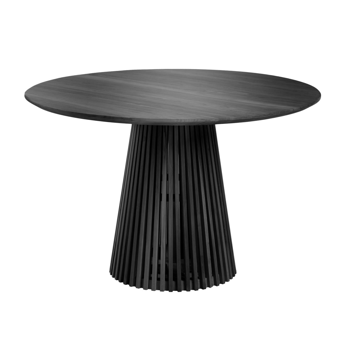Stół JEANETTE czarne drewno tekowe La Forma 120 cm   Eye on Design