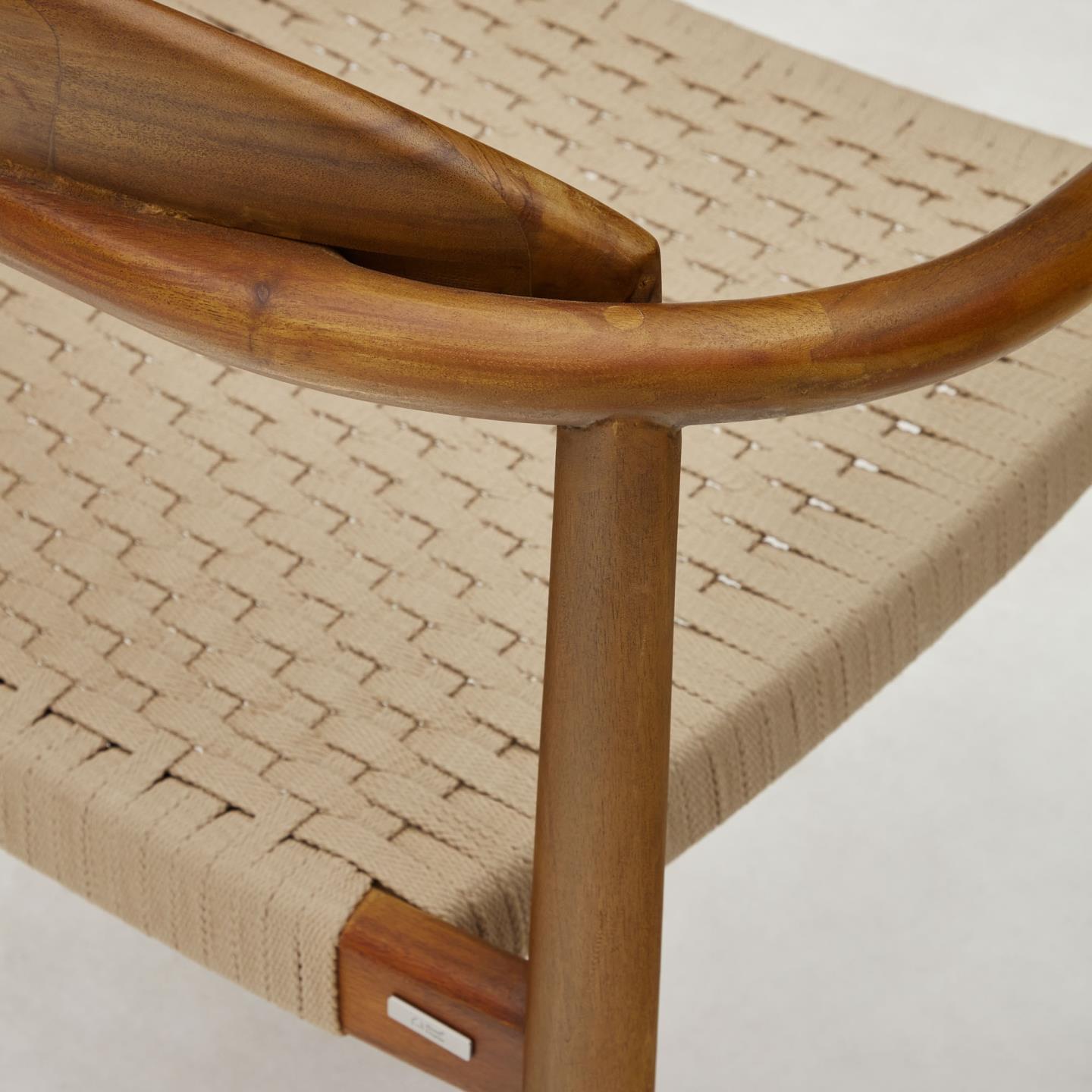 Krzesło NINA ciemnobrązowe drewno akacjowe La Forma    Eye on Design