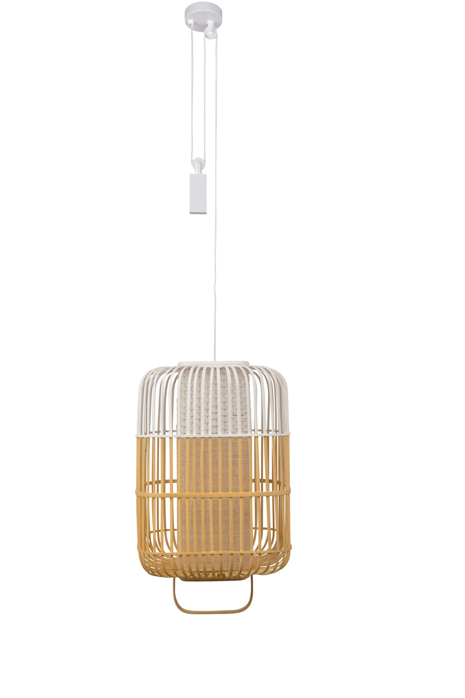 Lampa wisząca kwadratowa BAMBOO biały