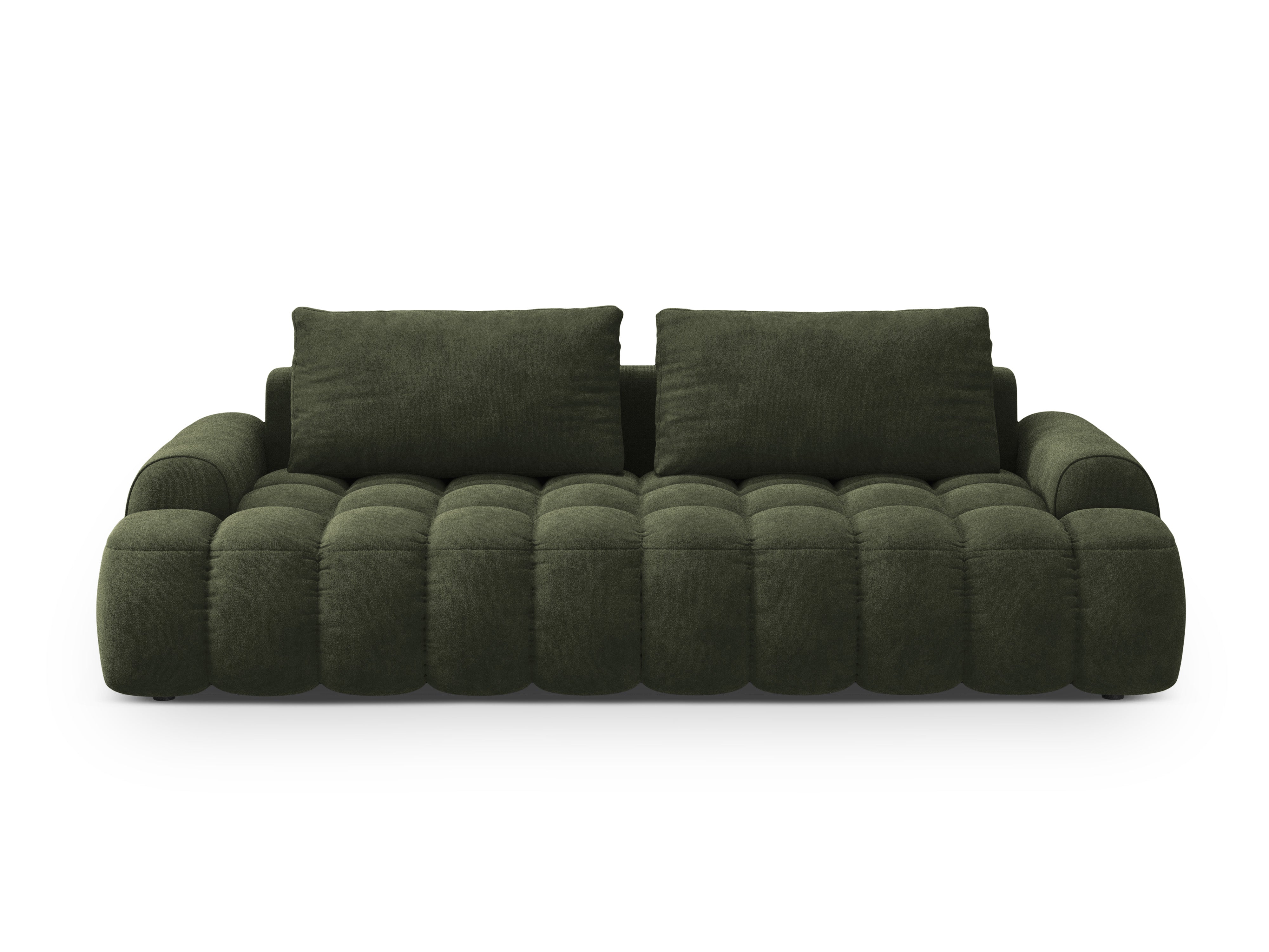 Sofa aksamitna z funkcją spania 4-osobowa LINZ zielony