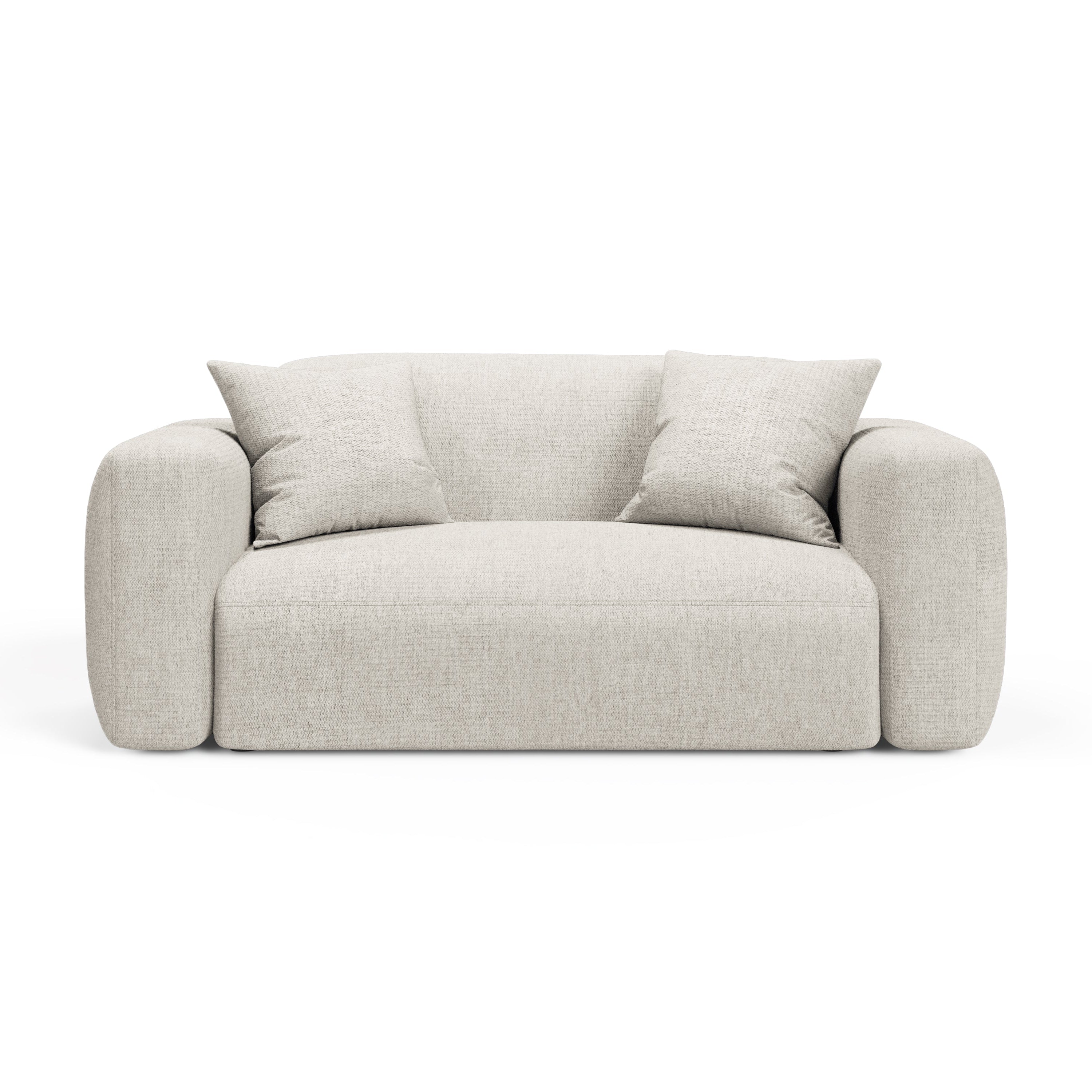 Sofa 2-osobowa STRINO kremowy szenil