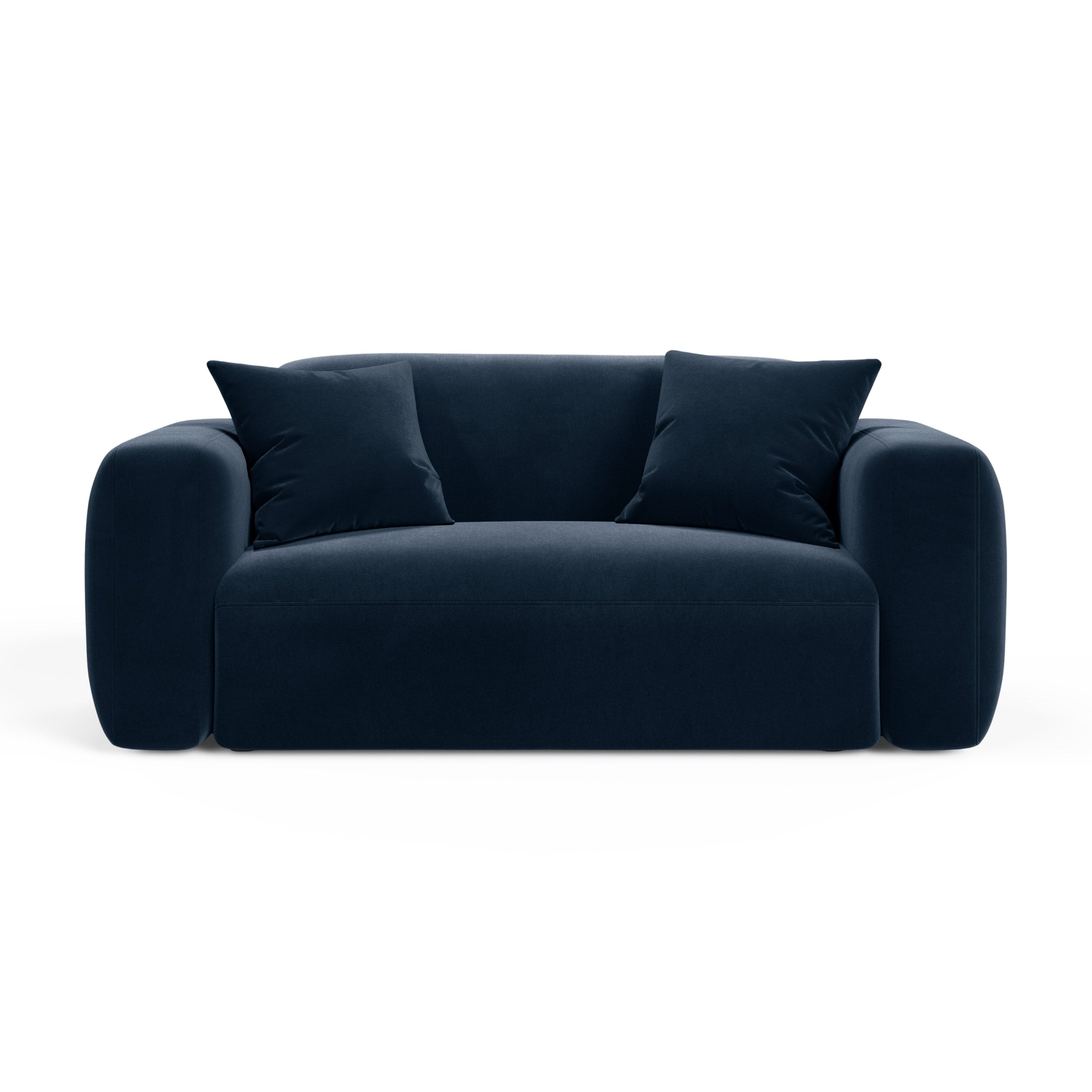 Sofa aksamitna 2-osobowa STRINO granatowy