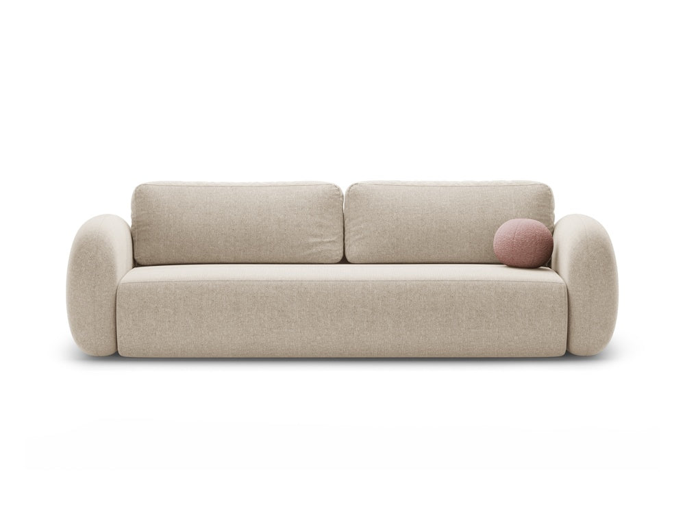Sofa z funkcją spania 3-osobowa TONALE piaskowy