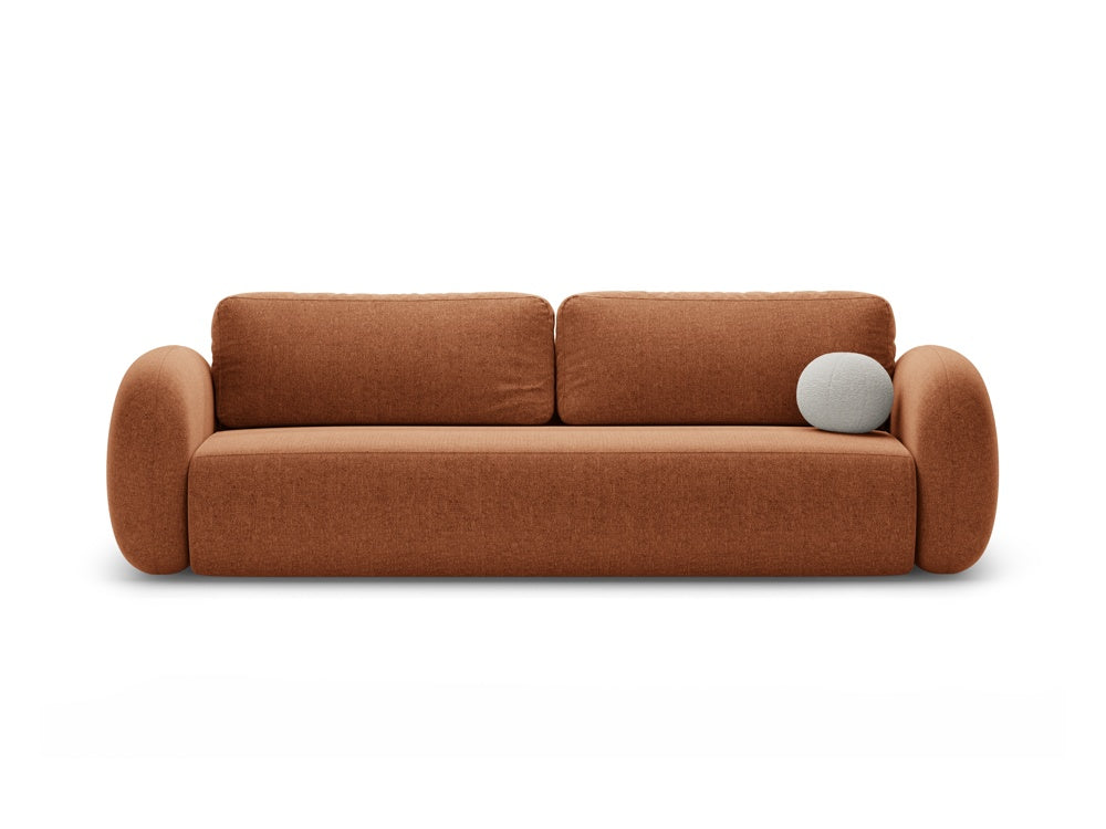 Sofa z funkcją spania 3-osobowa TONALE ceglany