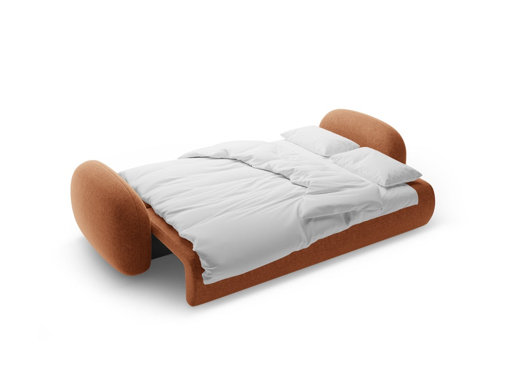 Sofa z funkcją spania 3-osobowa TONALE ceglany