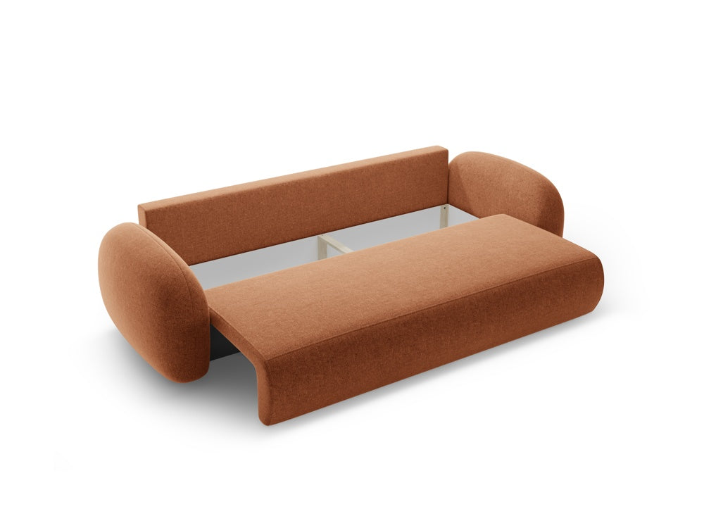 Sofa z funkcją spania 3-osobowa TONALE ceglany