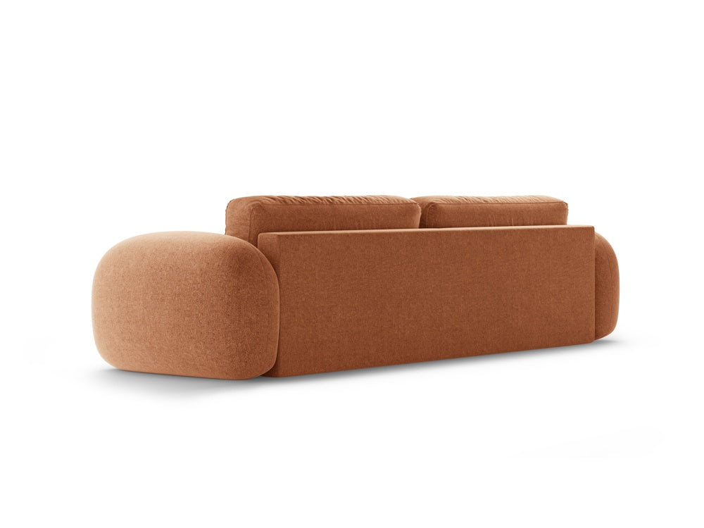 Sofa z funkcją spania 3-osobowa TONALE ceglany