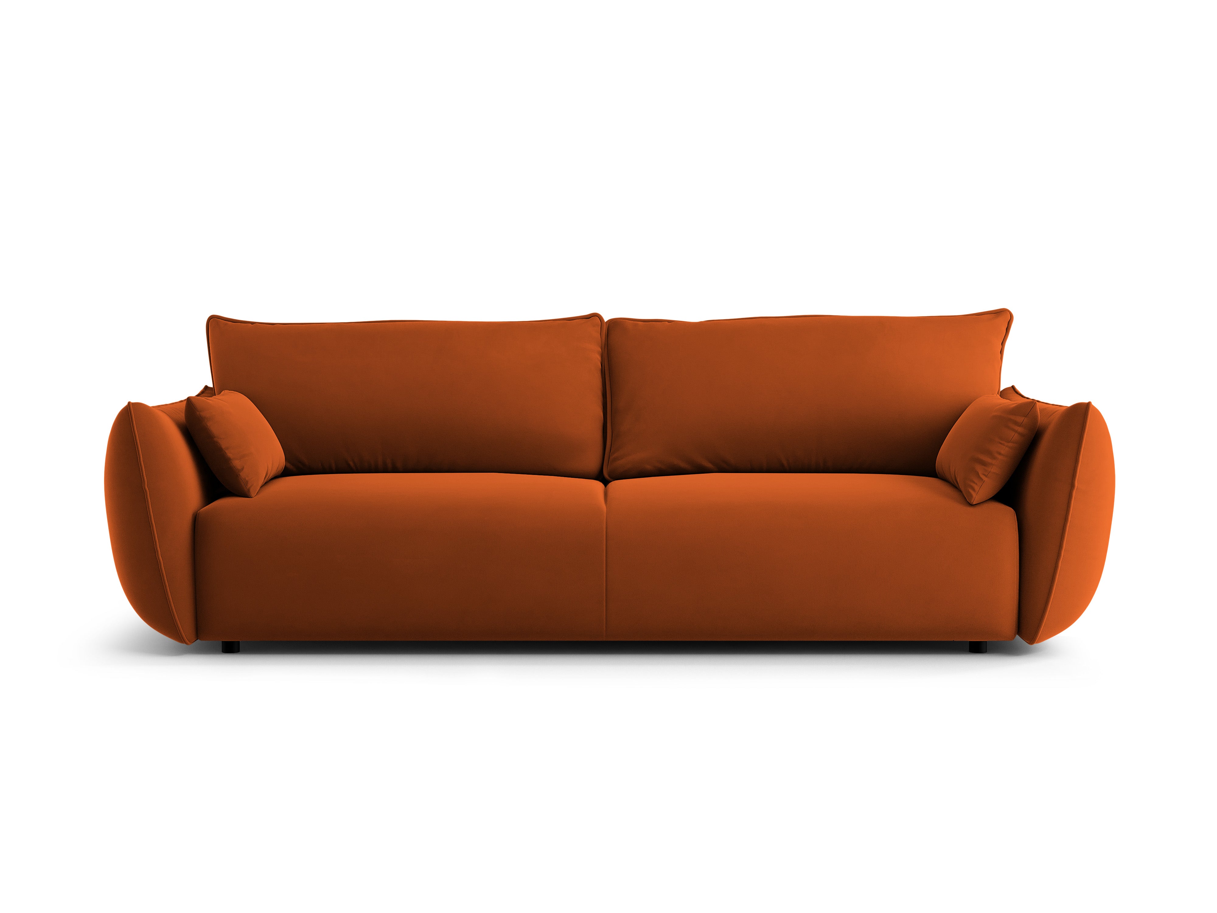 Sofa aksamitna z funkcją spania MATERA ceglany