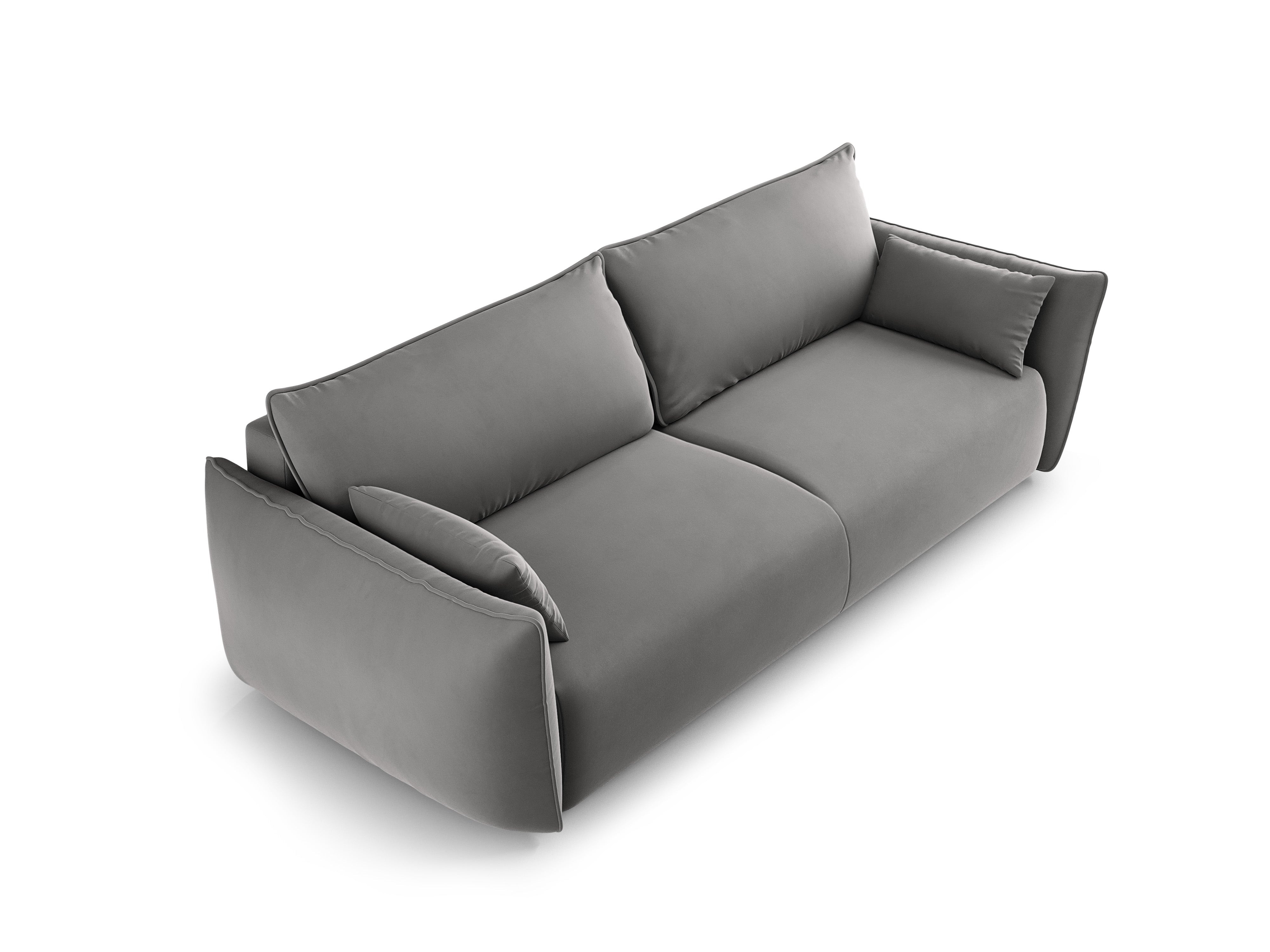 Sofa aksamitna z funkcją spania MATERA szary