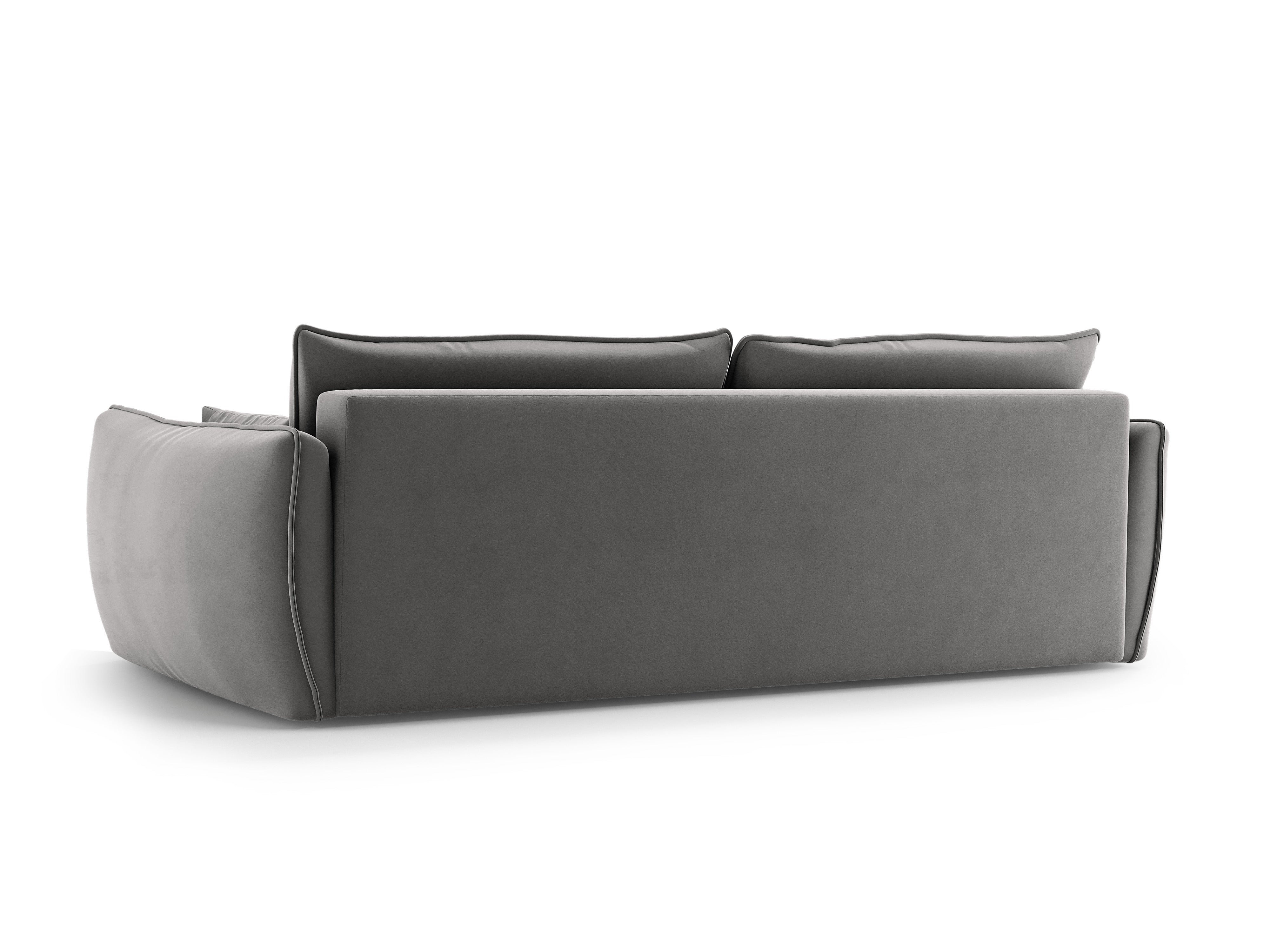Sofa aksamitna z funkcją spania MATERA szary