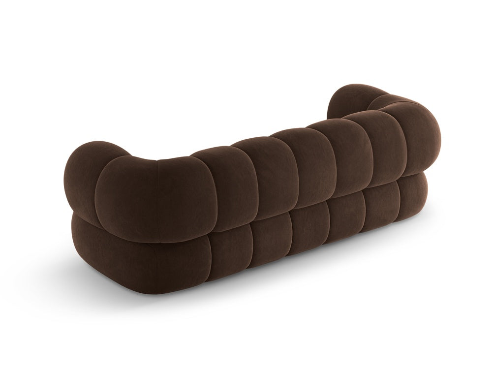 Sofa 3-osobowa aksamitna KOGE czekoladowy