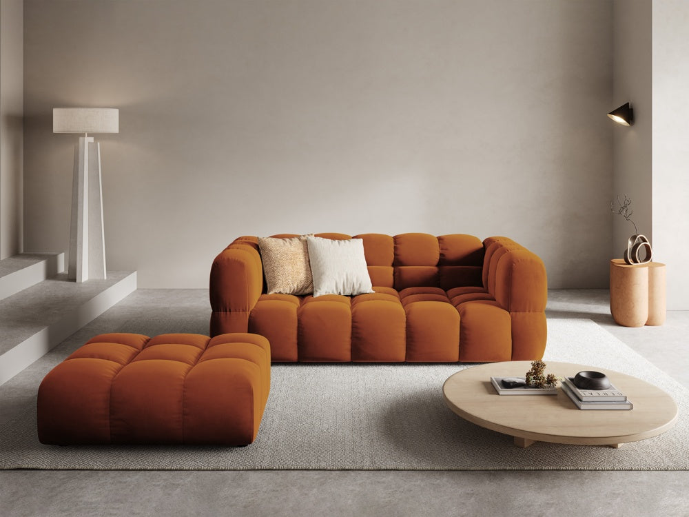 Sofa aksamitna 3-osobowa SKY terracotta