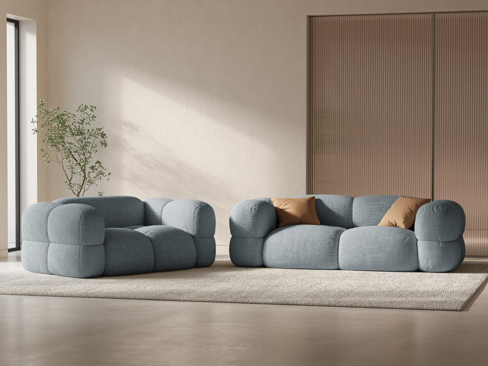 Sofa 3-osobowa LORETTO niebieski pastelowy