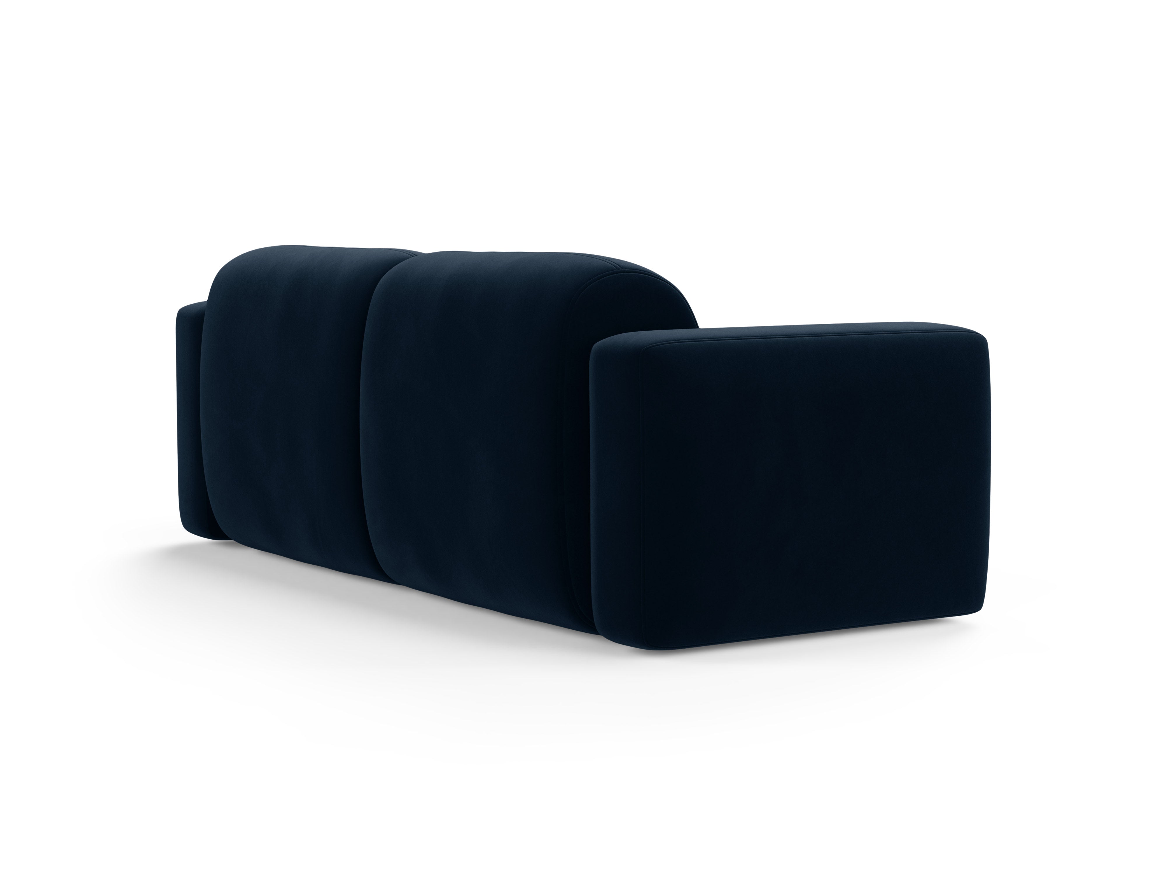 Sofa aksamitna 3-osobowa STRINO granatowy