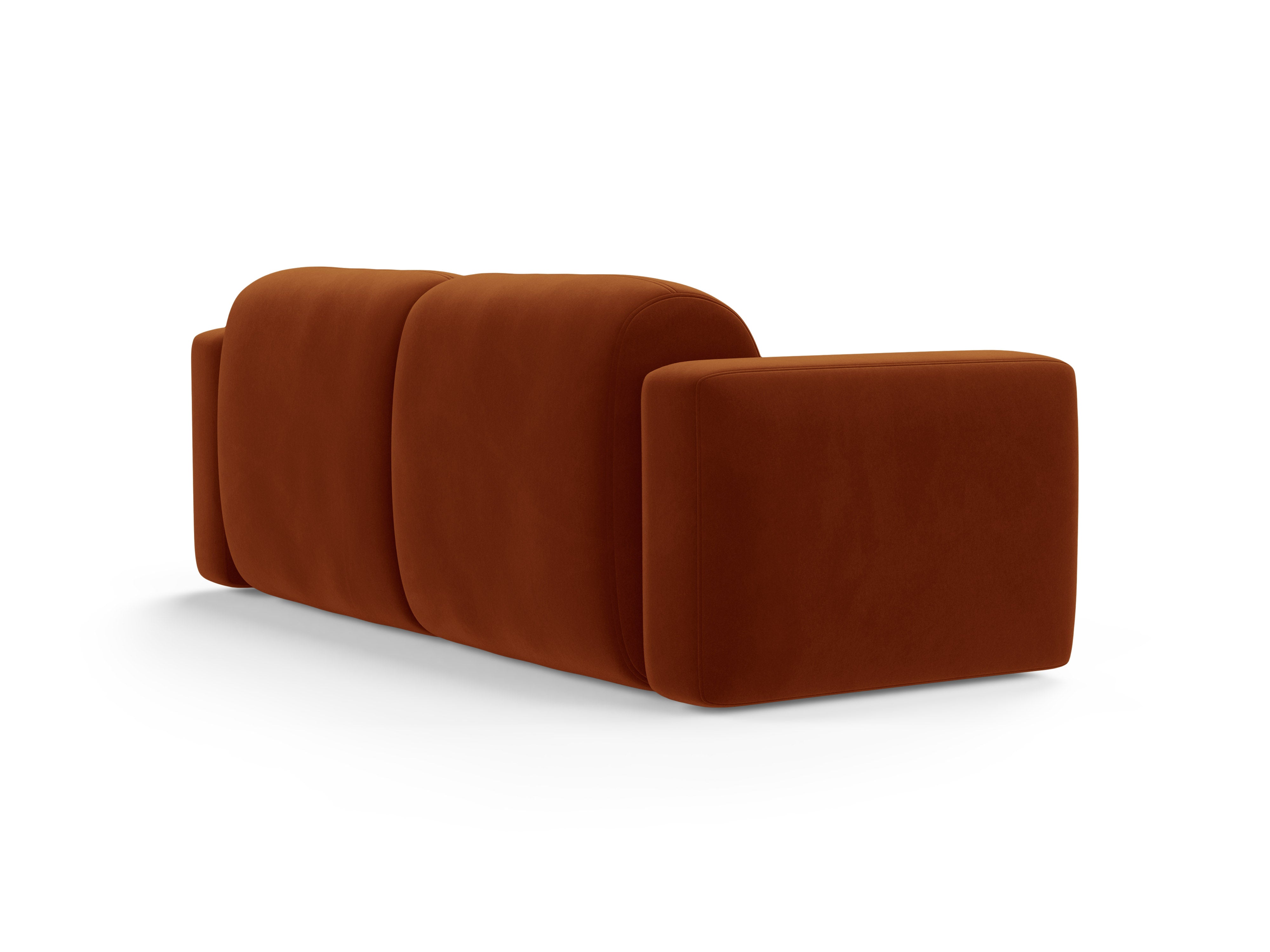 Sofa aksamitna 3-osobowa STRINO terakota