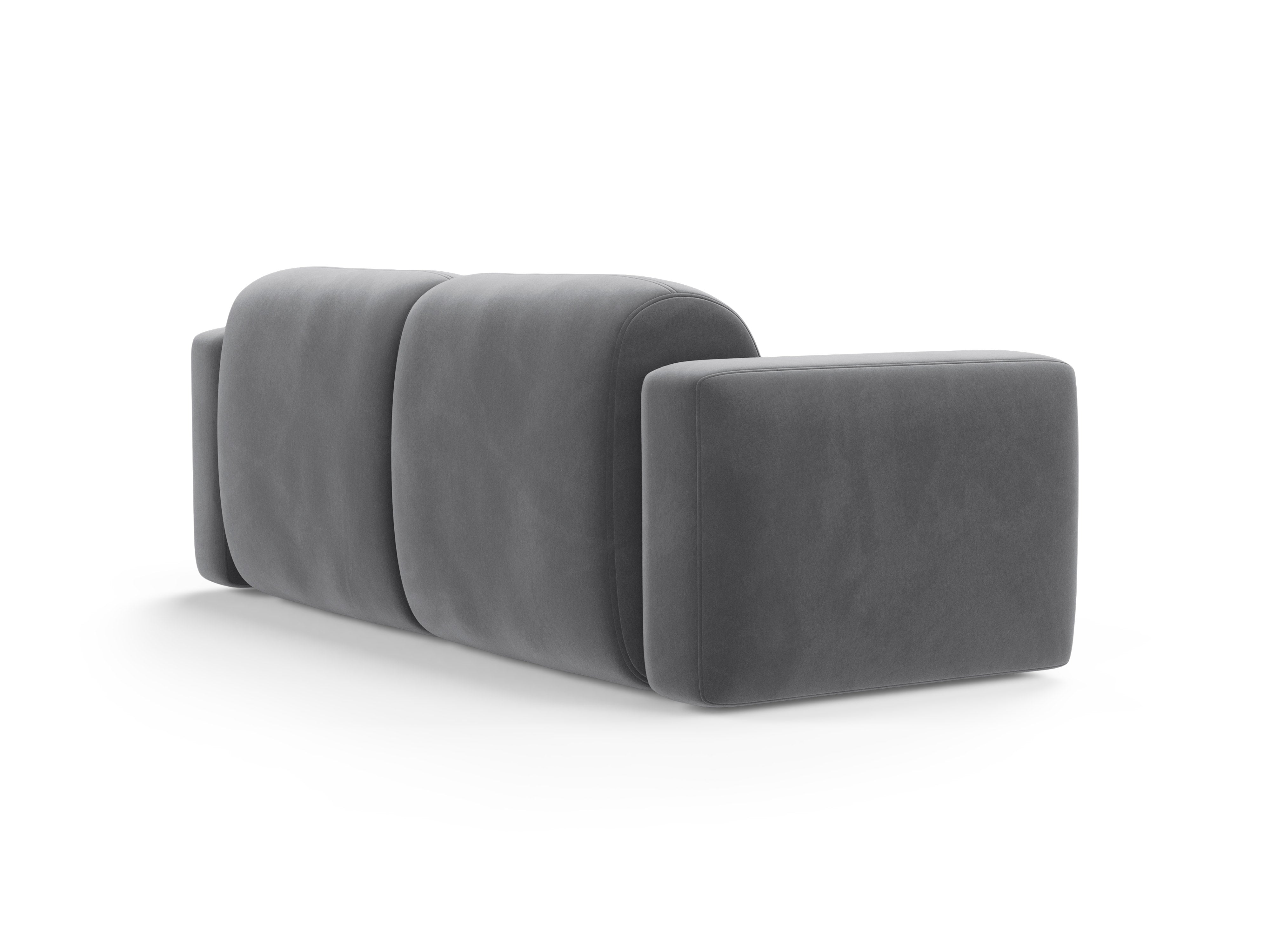 Sofa aksamitna 3-osobowa STRINO szary