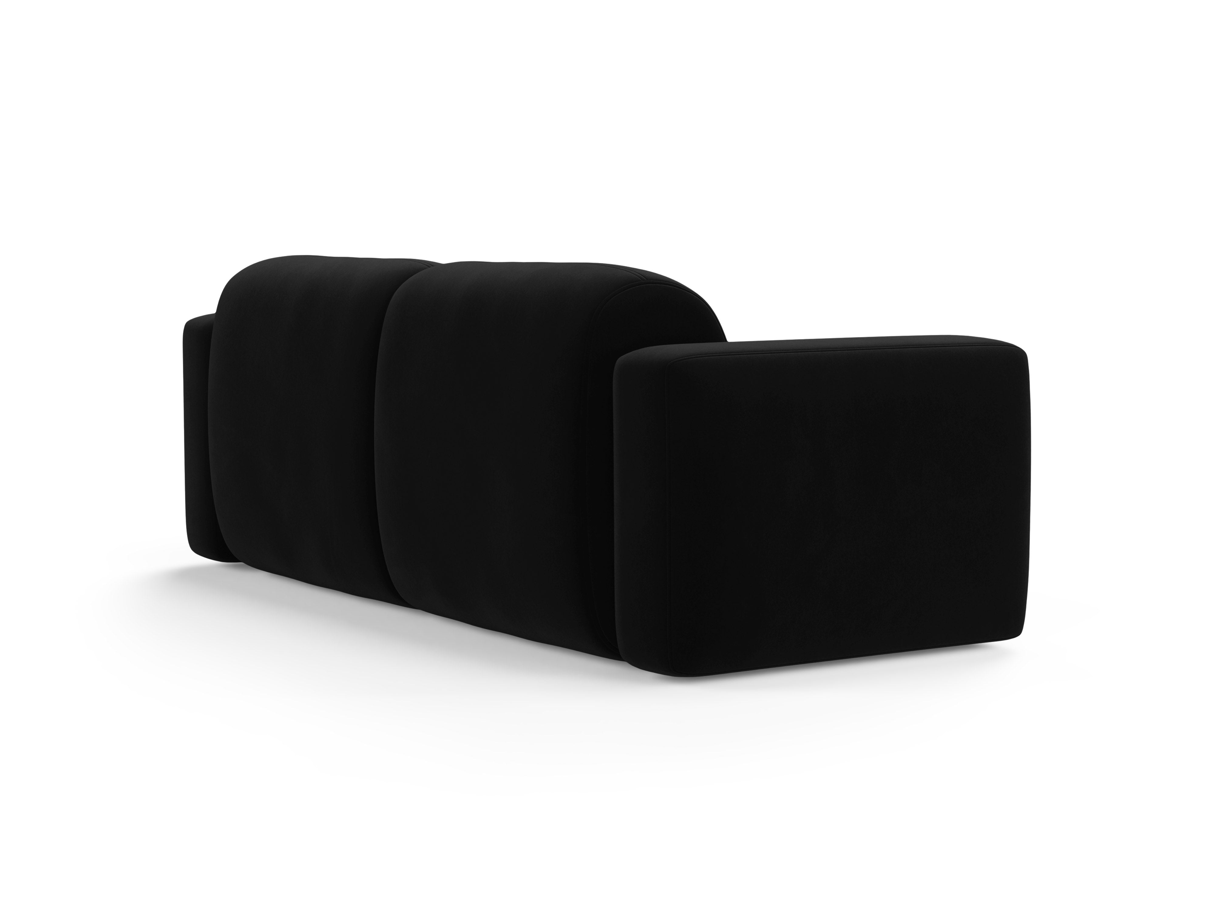 Sofa aksamitna 3-osobowa STRINO czarny