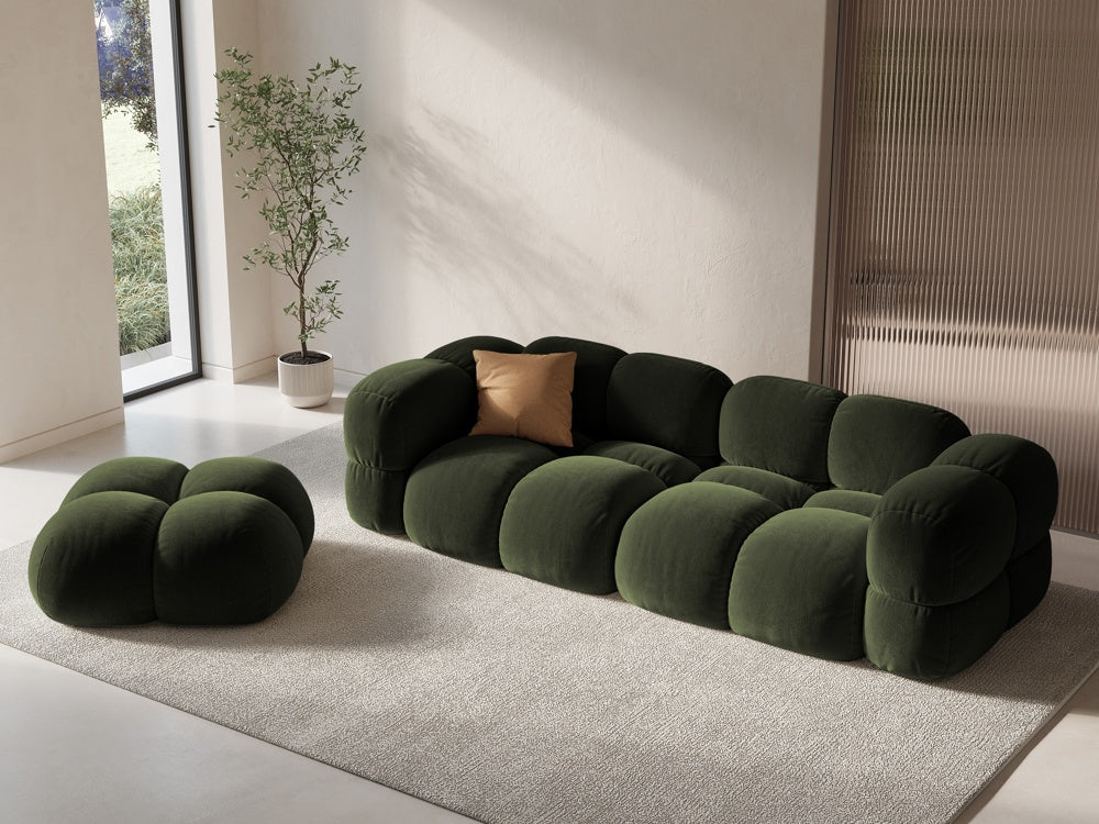 Sofa 4-osobowa aksamitna LORETTO zielony