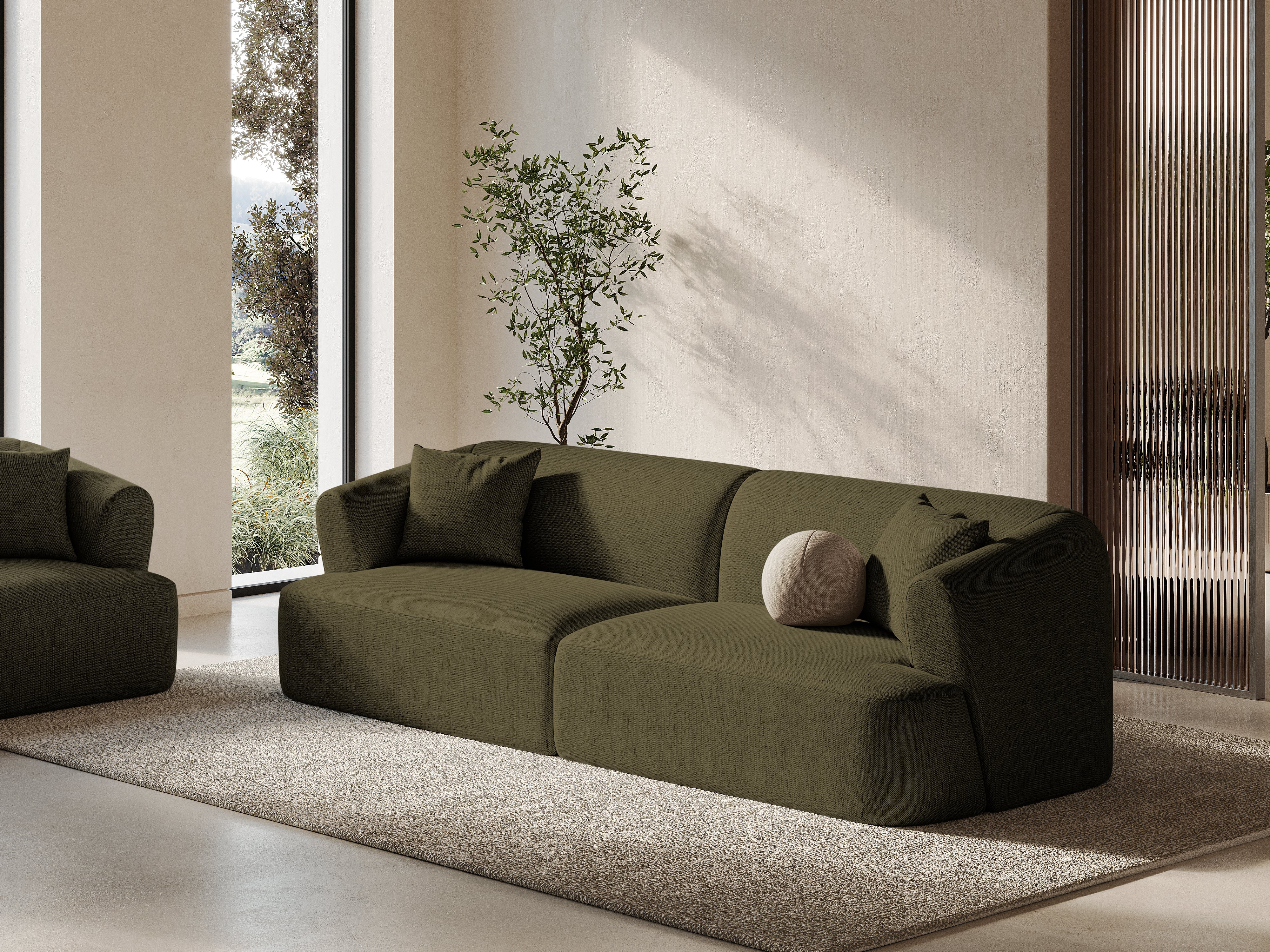 Sofa 4-osobowa CAMPI zielony szenil