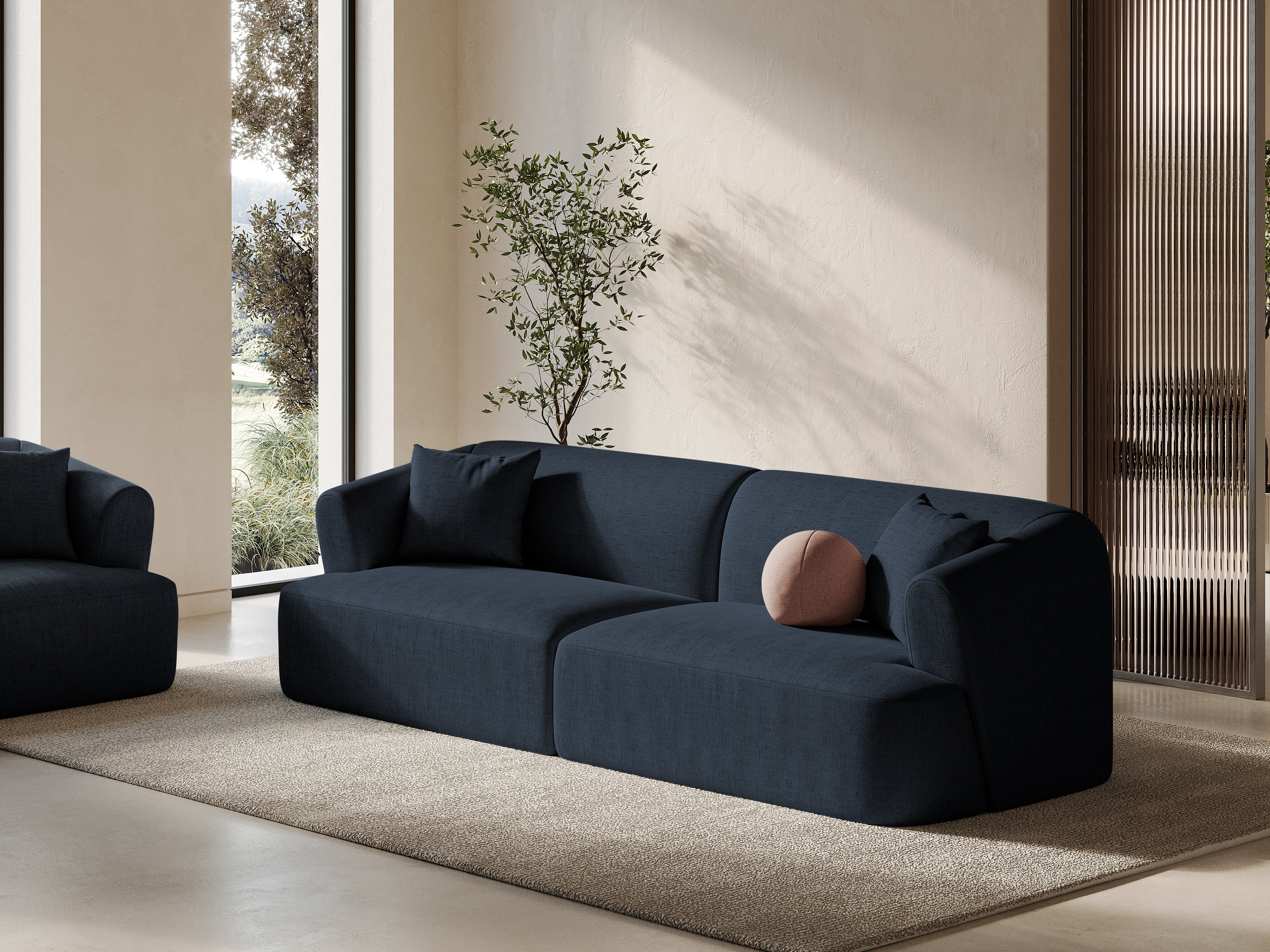 Sofa 4-osobowa CAMPI niebieski szenil