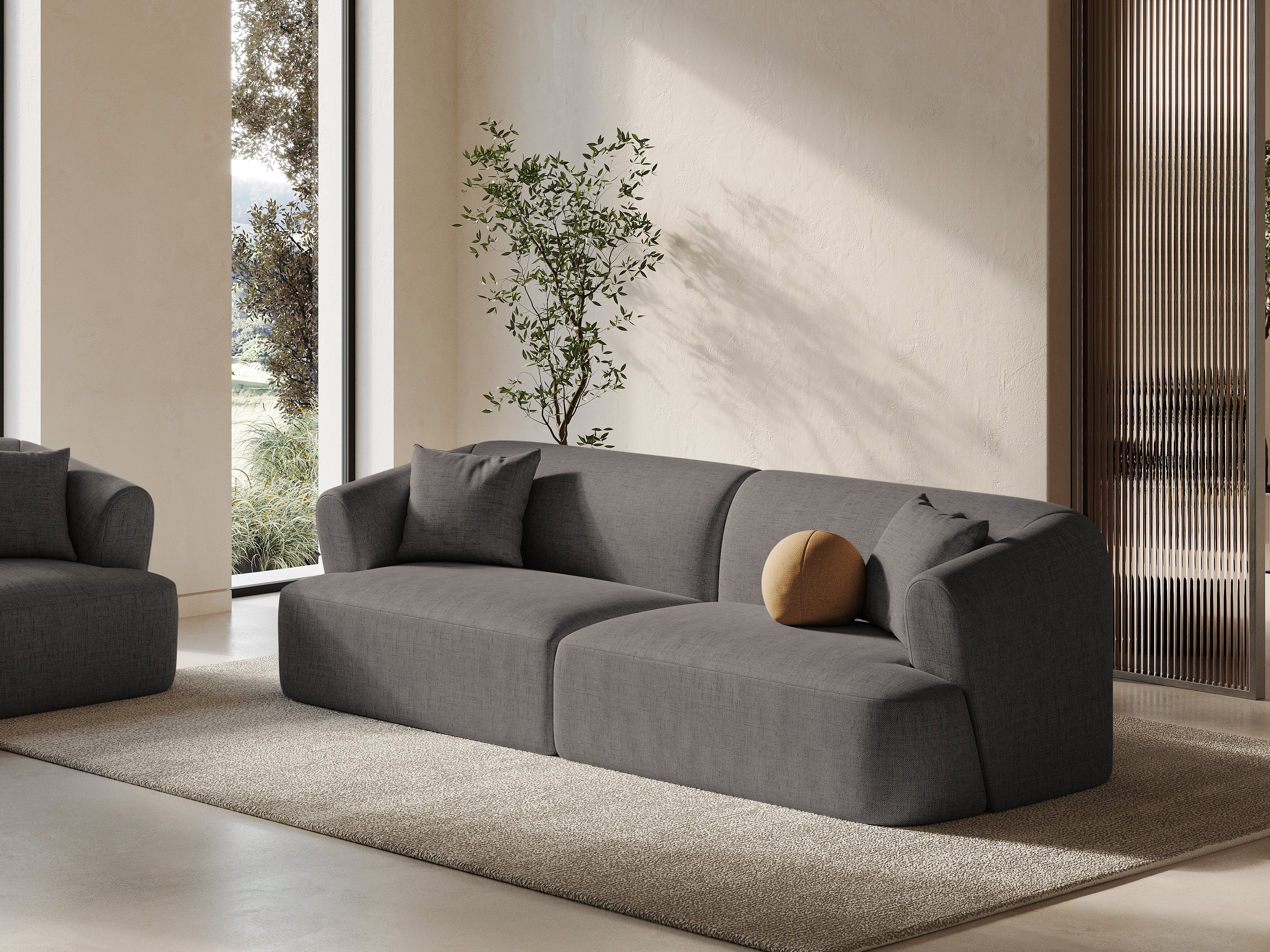 Sofa 4-osobowa CAMPI szary szenil