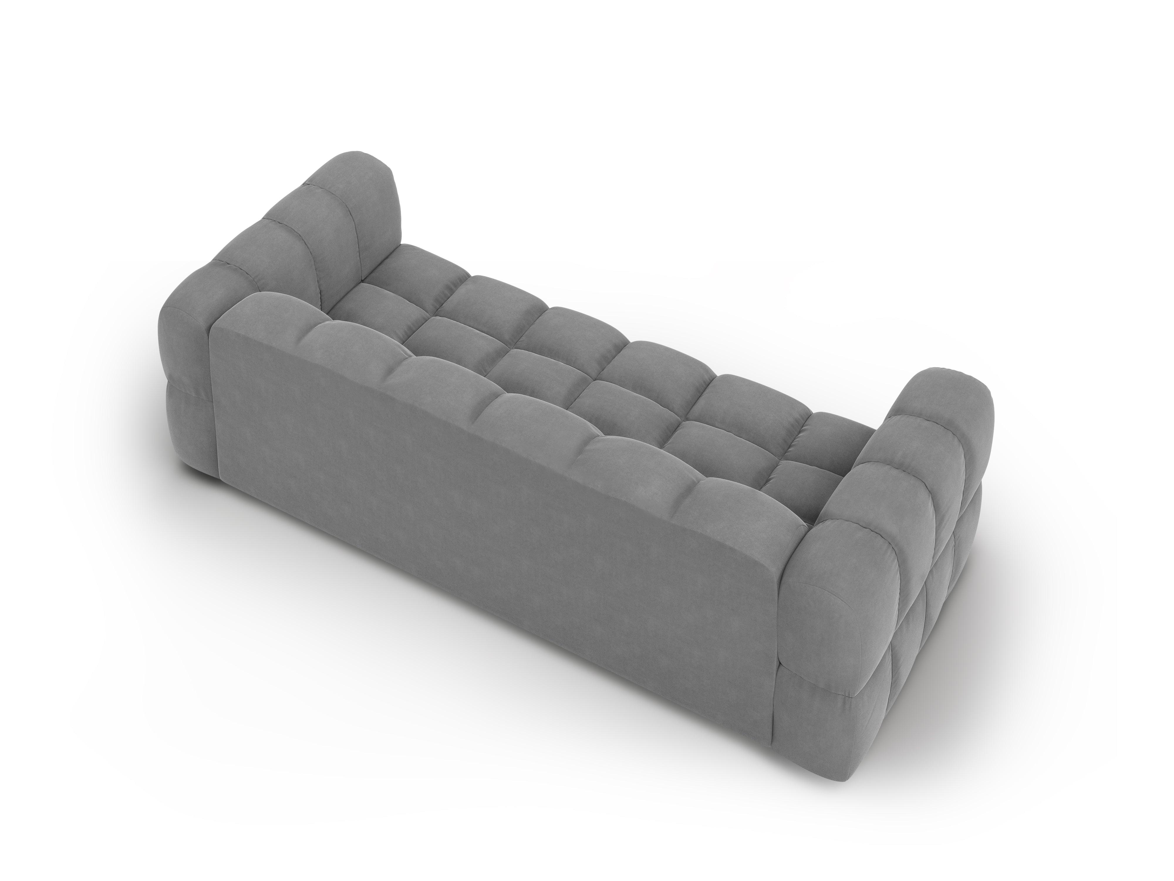 Sofa aksamitna 4-osobowa SKY jasnoszary Cosmopolitan Design    Eye on Design