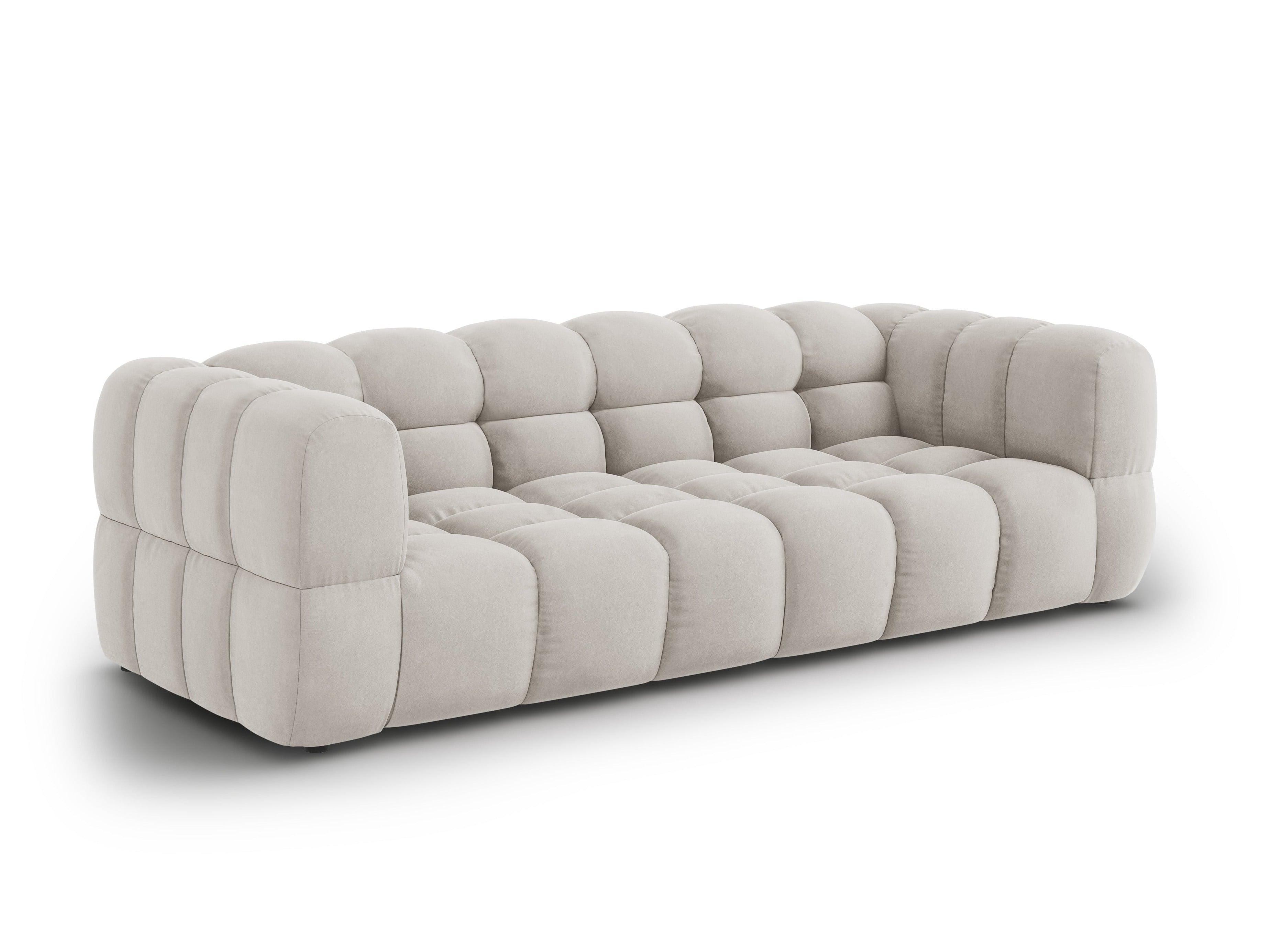 Sofa aksamitna 4-osobowa SKY kość słoniowa Cosmopolitan Design    Eye on Design