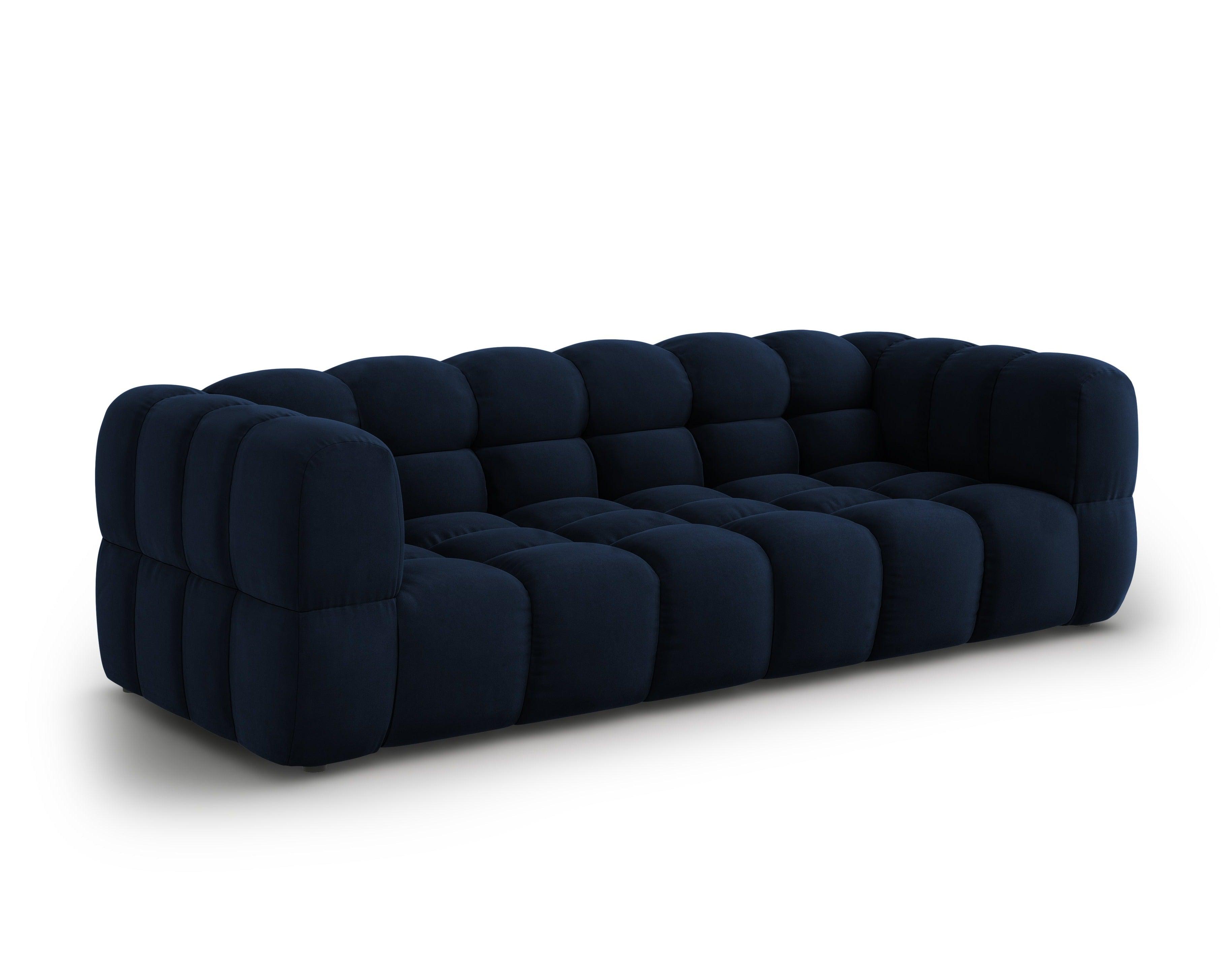 Sofa aksamitna 4-osobowa SKY granat królewski Cosmopolitan Design    Eye on Design