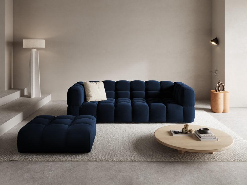 Samtsofa 4-Personen Sky Royal Navy Blau