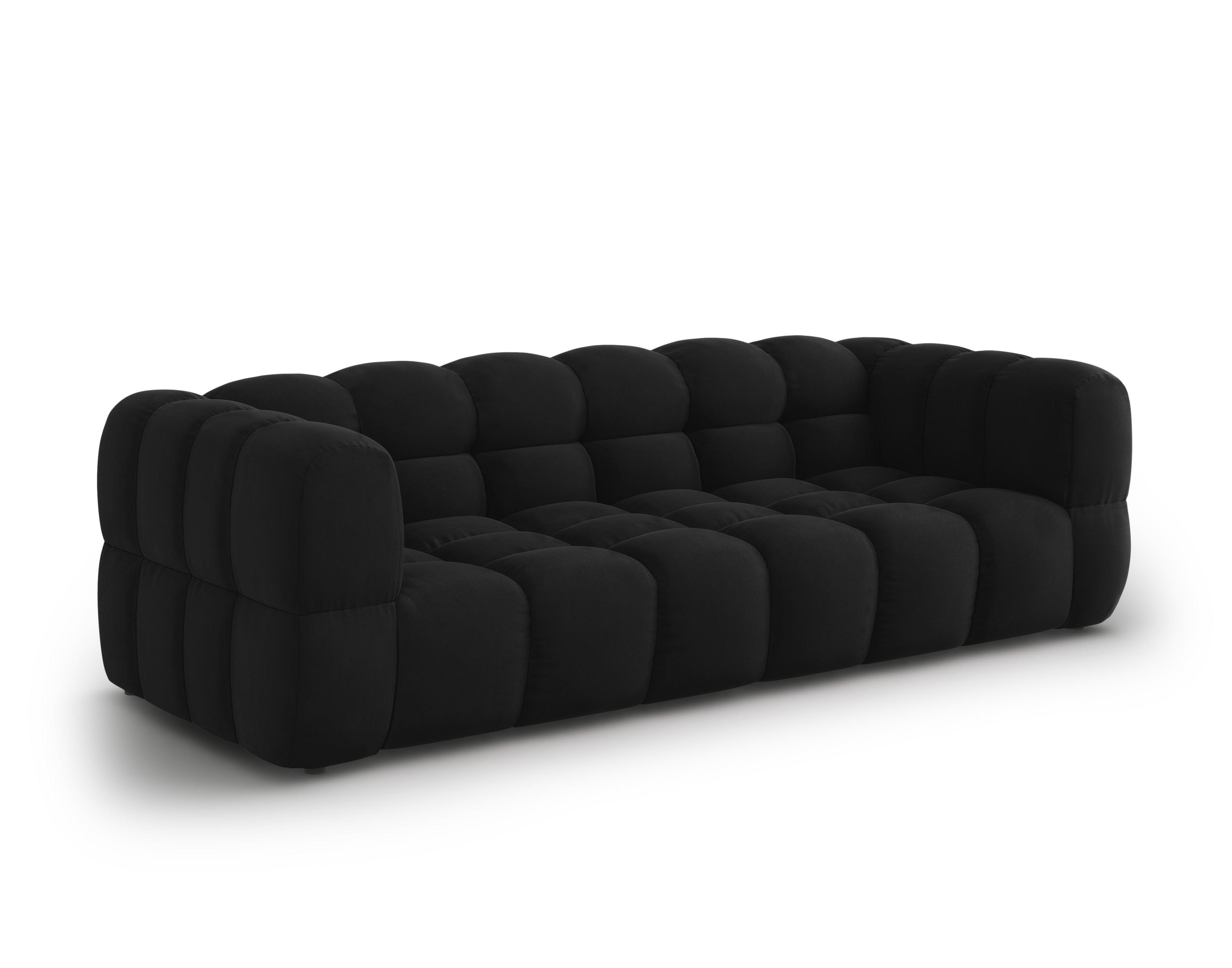 Sofa aksamitna 4-osobowa SKY czarny Cosmopolitan Design    Eye on Design