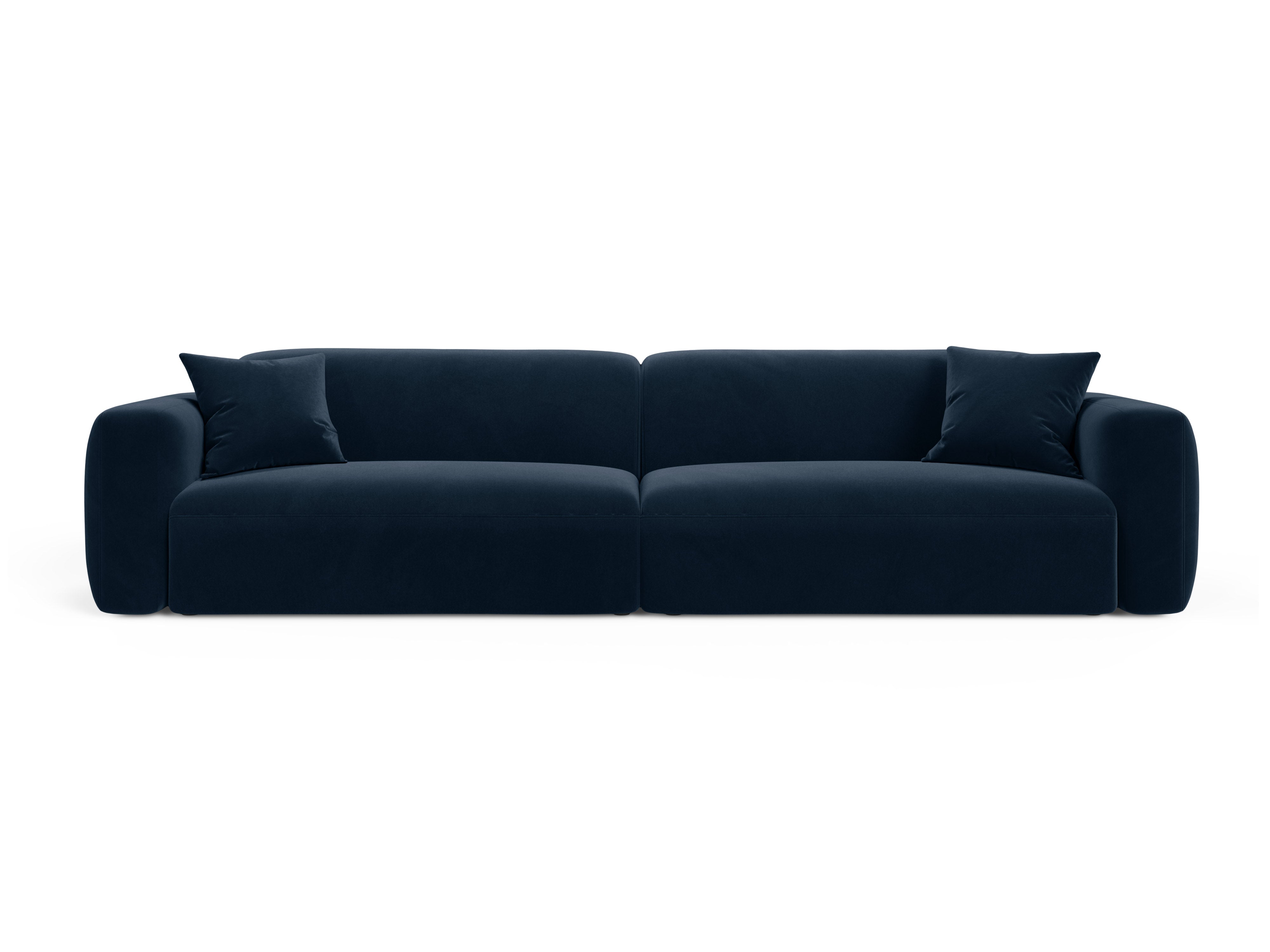 Sofa aksamitna 4-osobowa STRINO granatowy