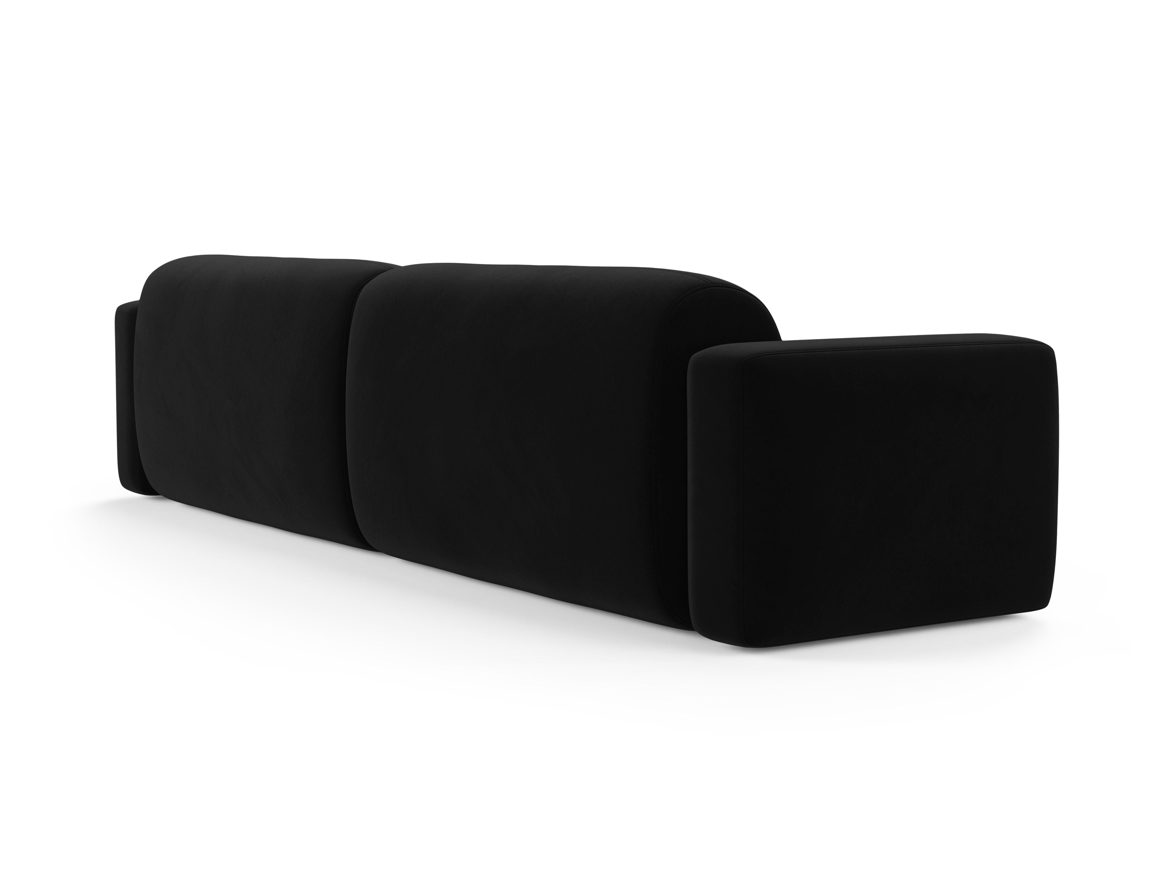 Sofa aksamitna 4-osobowa STRINO czarny