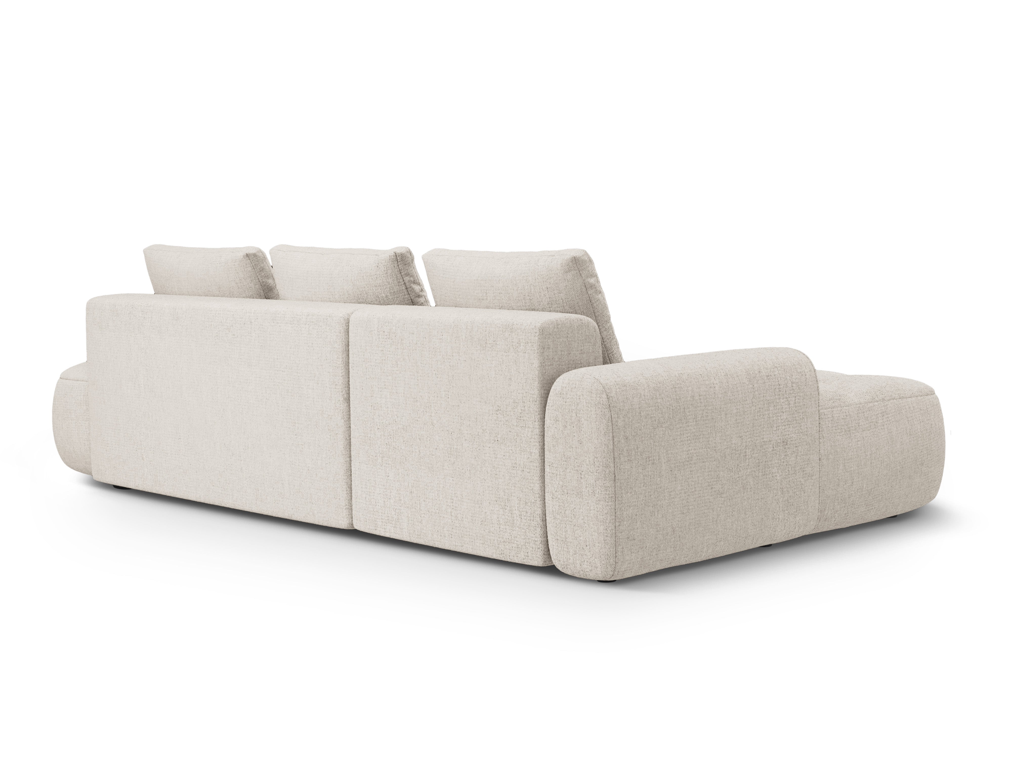 Linksseitige Schlafcouch für 3 Personen LINZ cremefarben