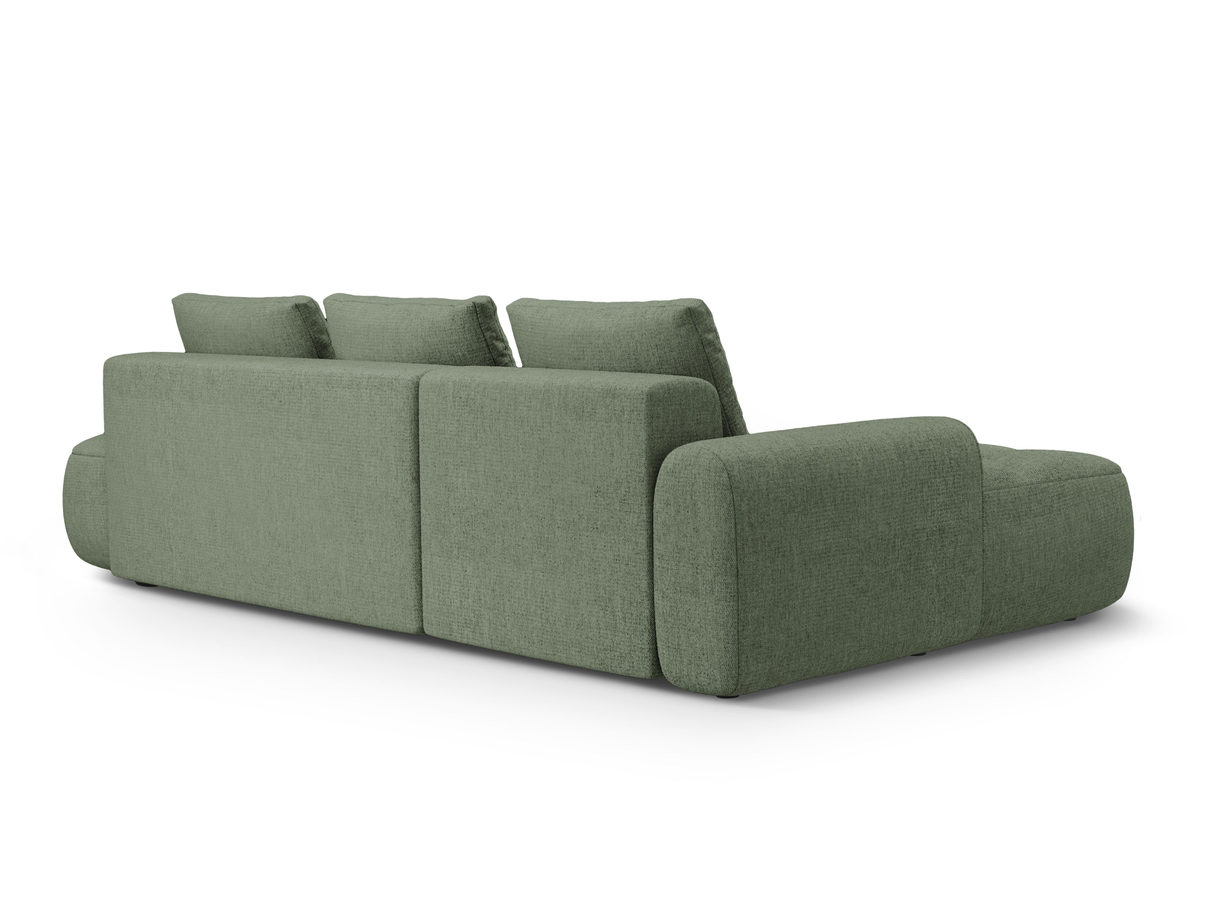 Linksseitige Schlafcouch für 3 Personen LINZ olivgrün