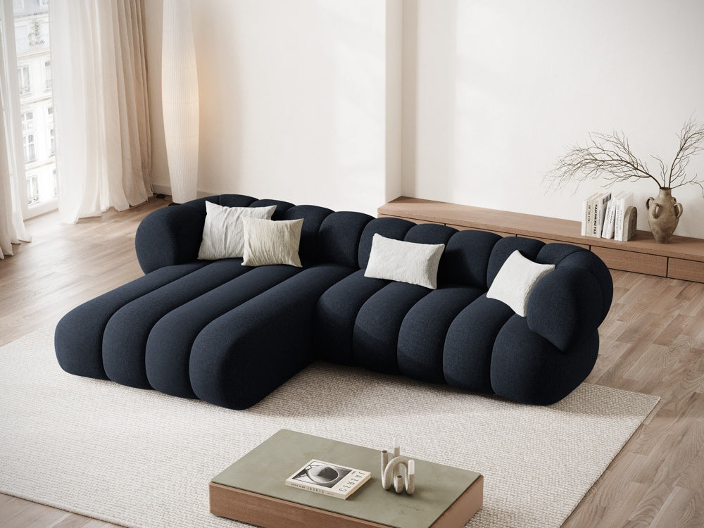 5-sitziges linksseitiges Ecksofa KOGE in Marineblau